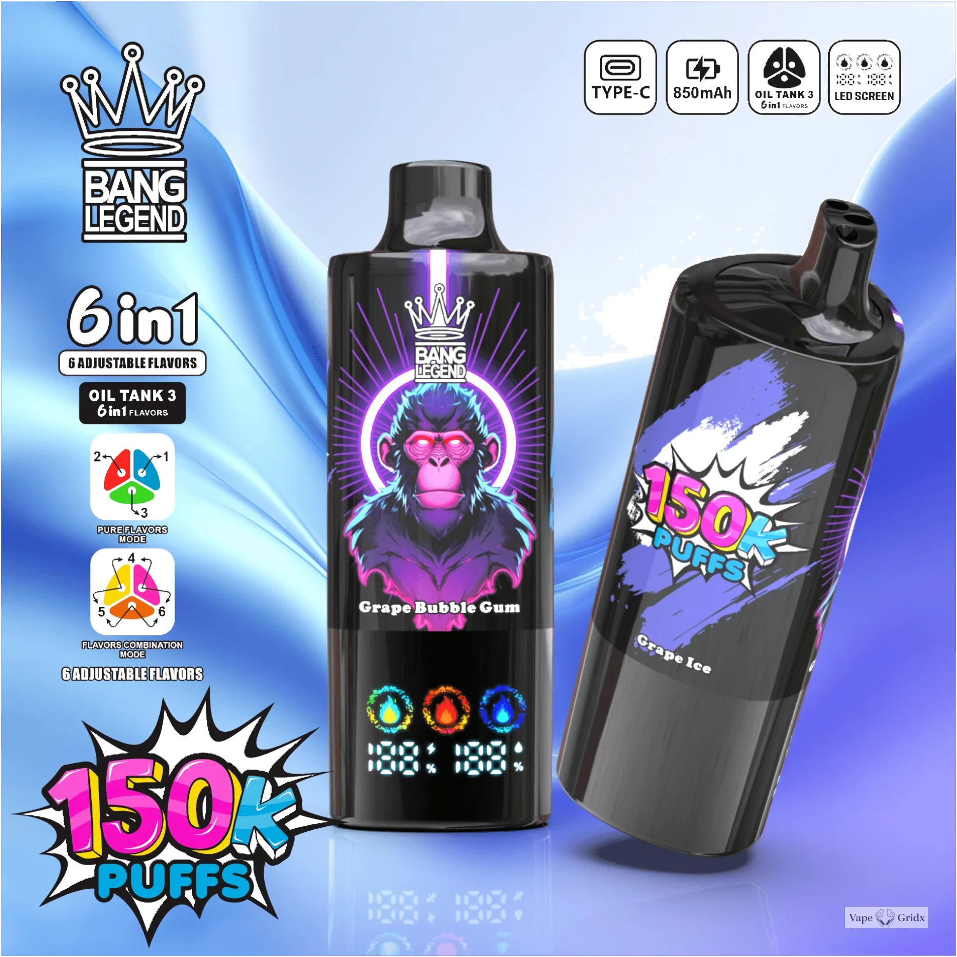 Bang Legend 150000 150K Trekjes Mesh Coil Wegwerp vape - image 7