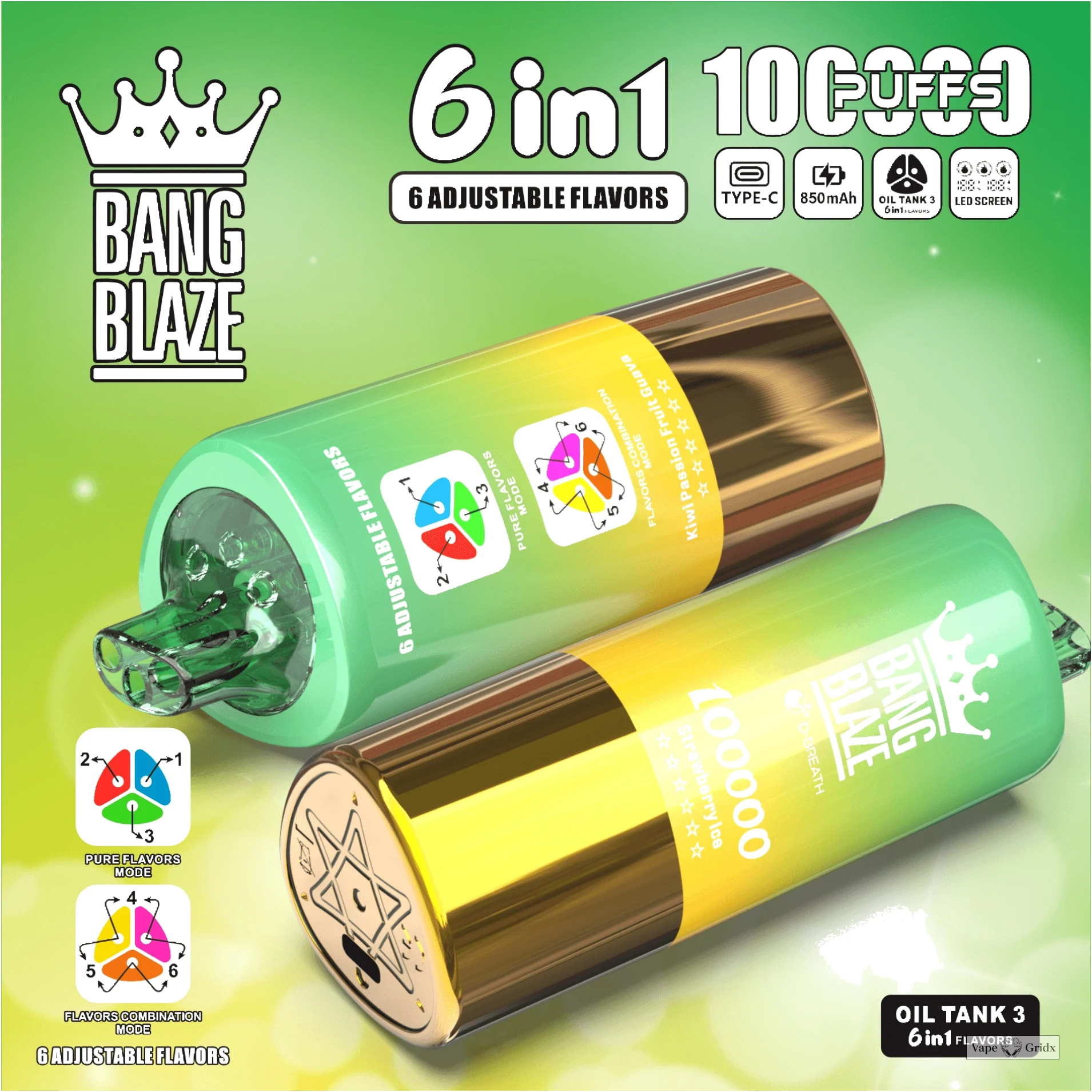 Bang Blaze 100000 100K Trekjes 6-in-1 Wegwerp vape - image 2
