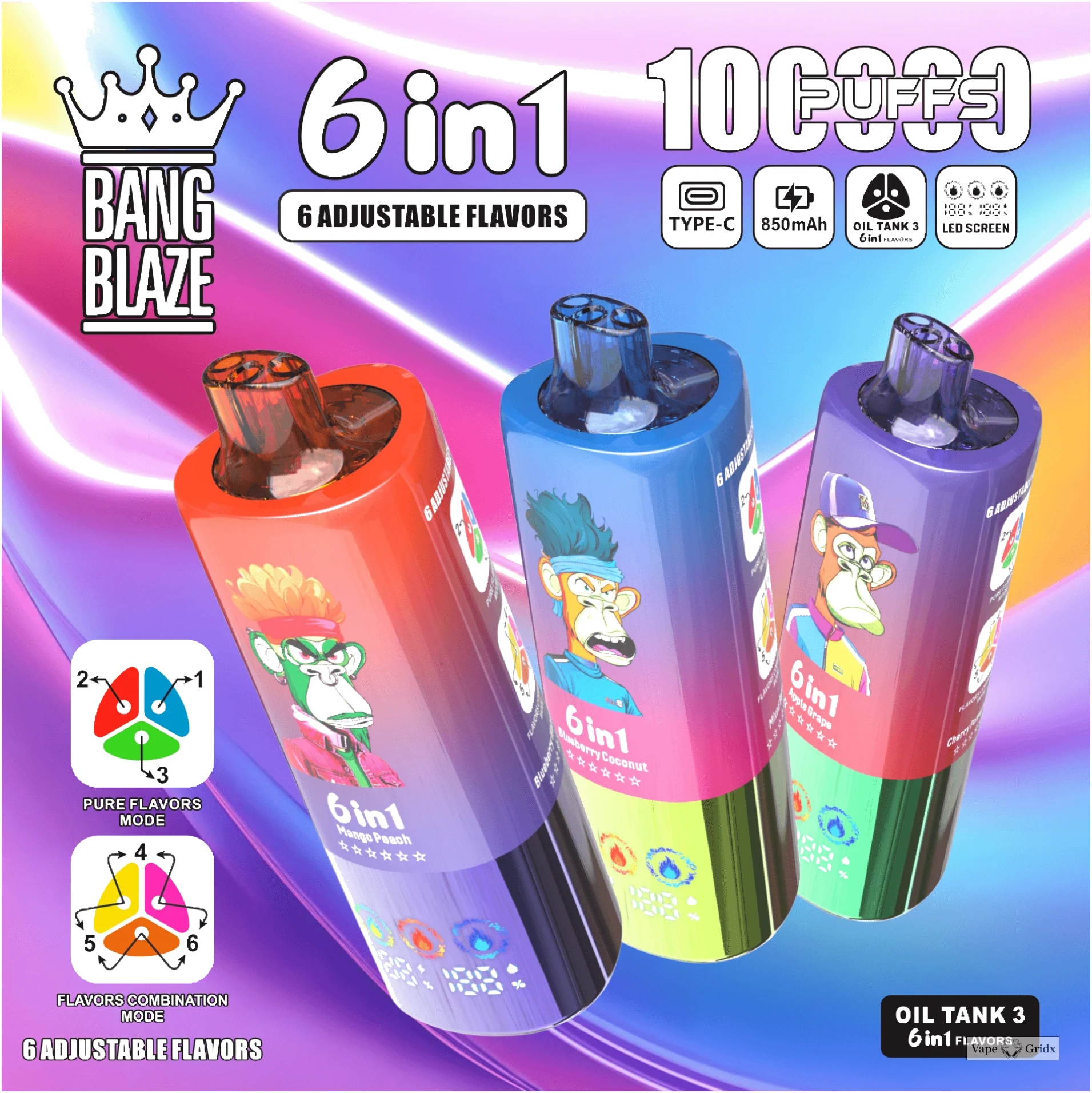 Bang Blaze 100000 100K Trekjes 6-in-1 Wegwerp vape - image 5