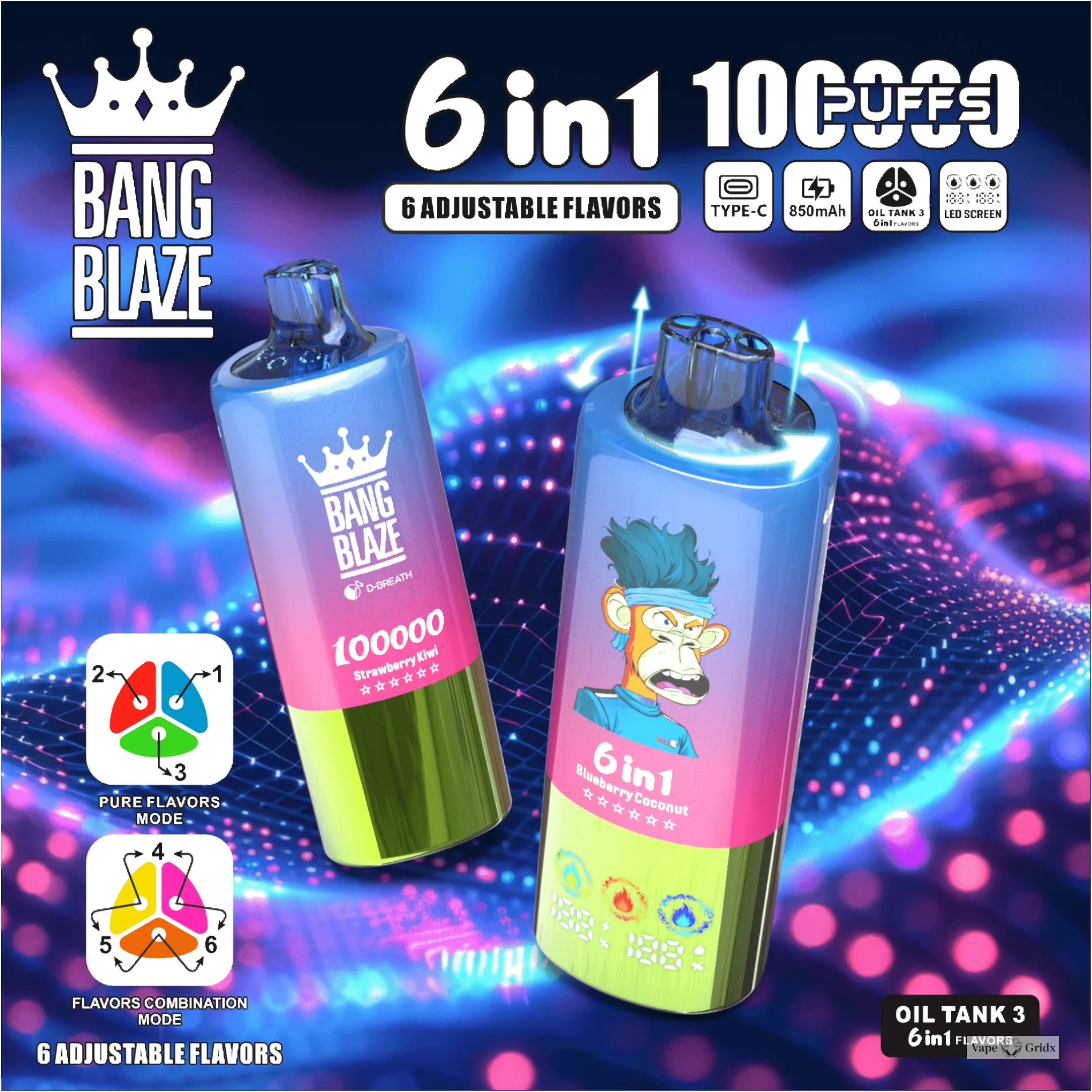Bang Blaze 100000 100K Trekjes 6-in-1 Wegwerp vape - image 6