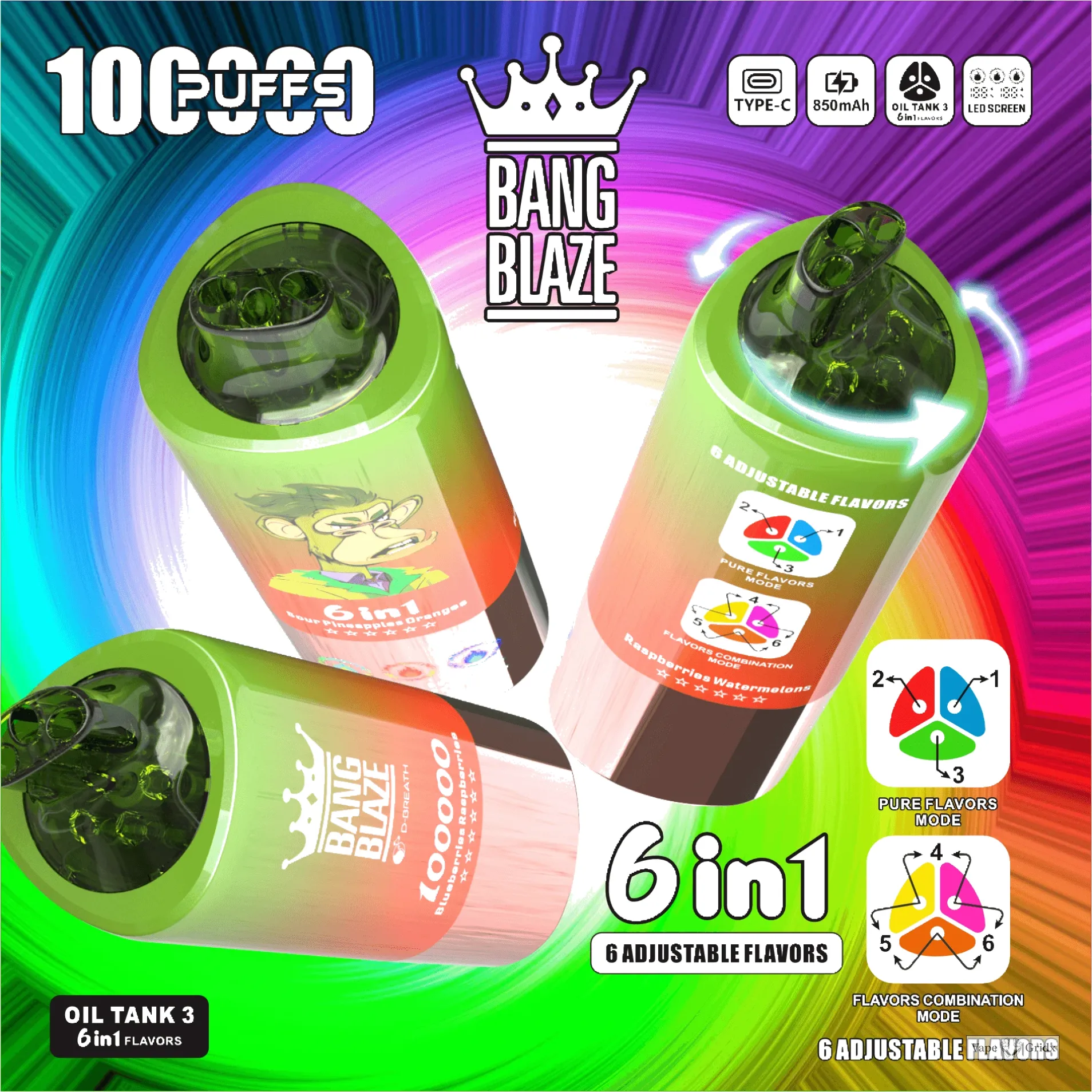 Bang Blaze 100000 100K Trekjes 6-in-1 Wegwerp vape - image 7