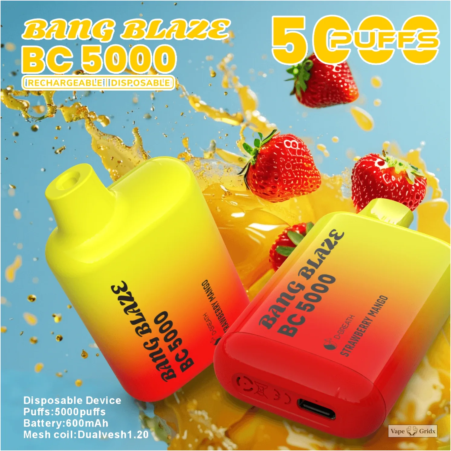 Bang Blaze BC 5000 5K Trekjes Mesh Coil Wegwerp vape - image 2