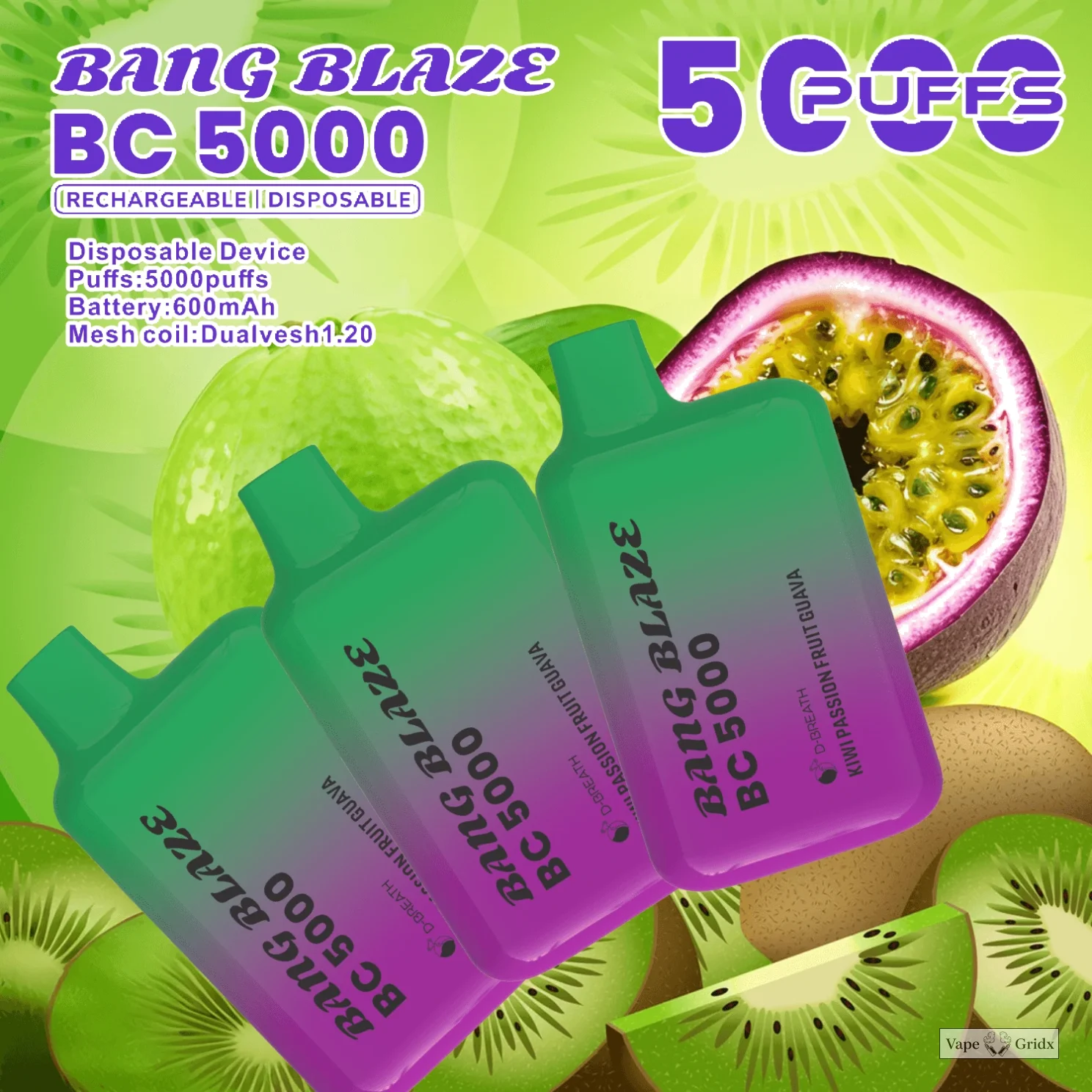 Bang Blaze BC 5000 5K Trekjes Mesh Coil Wegwerp vape - image 12