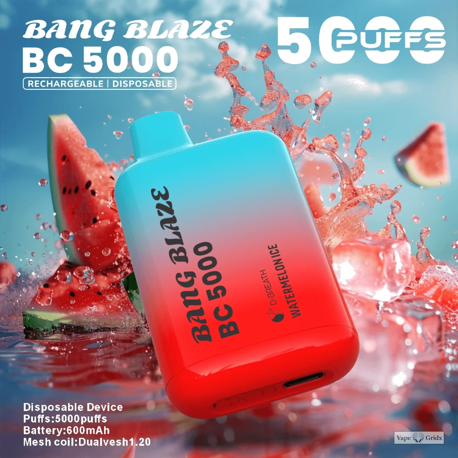 Bang Blaze BC 5000 5K Trekjes Mesh Coil Wegwerp vape - image 4