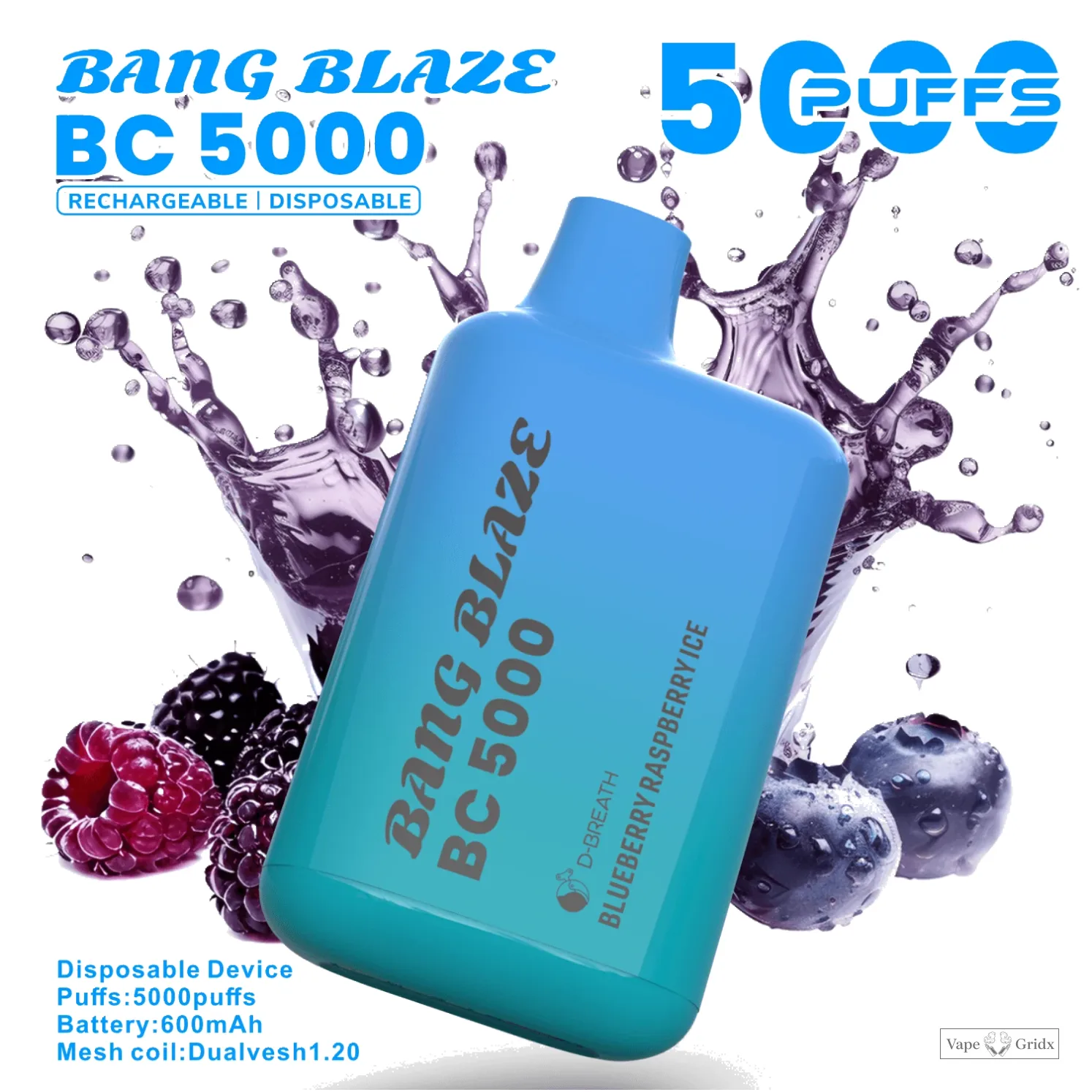 Bang Blaze BC 5000 5K Trekjes Mesh Coil Wegwerp vape - image 5