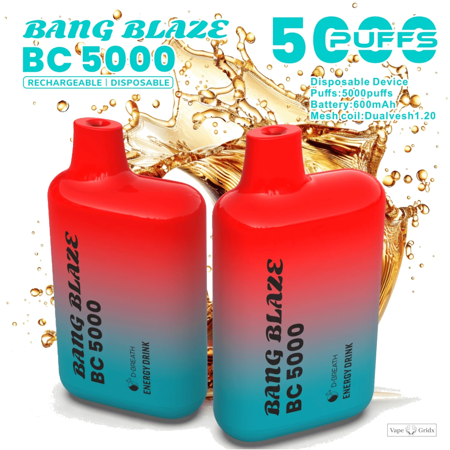 Bang Blaze BC 5000 5K Trekjes Mesh Coil Wegwerp vape - image 6