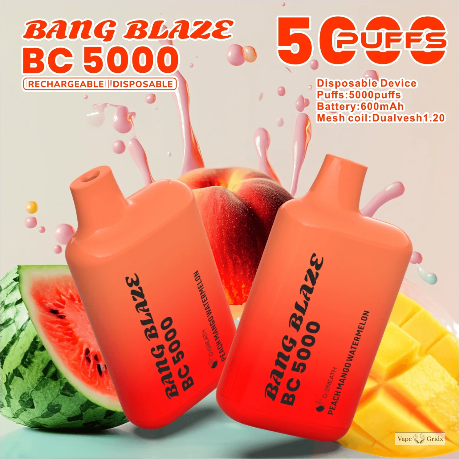 Bang Blaze BC 5000 5K Trekjes Mesh Coil Wegwerp vape - image 7