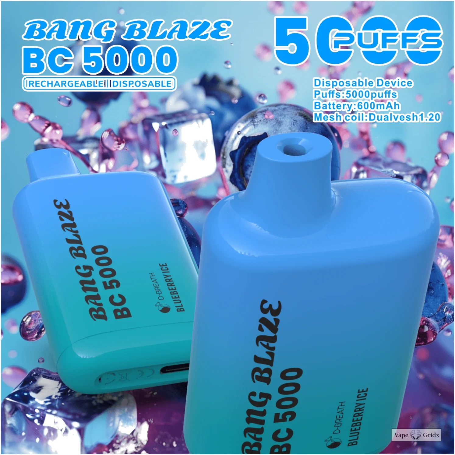 Bang Blaze BC 5000 5K Trekjes Mesh Coil Wegwerp vape - image 9
