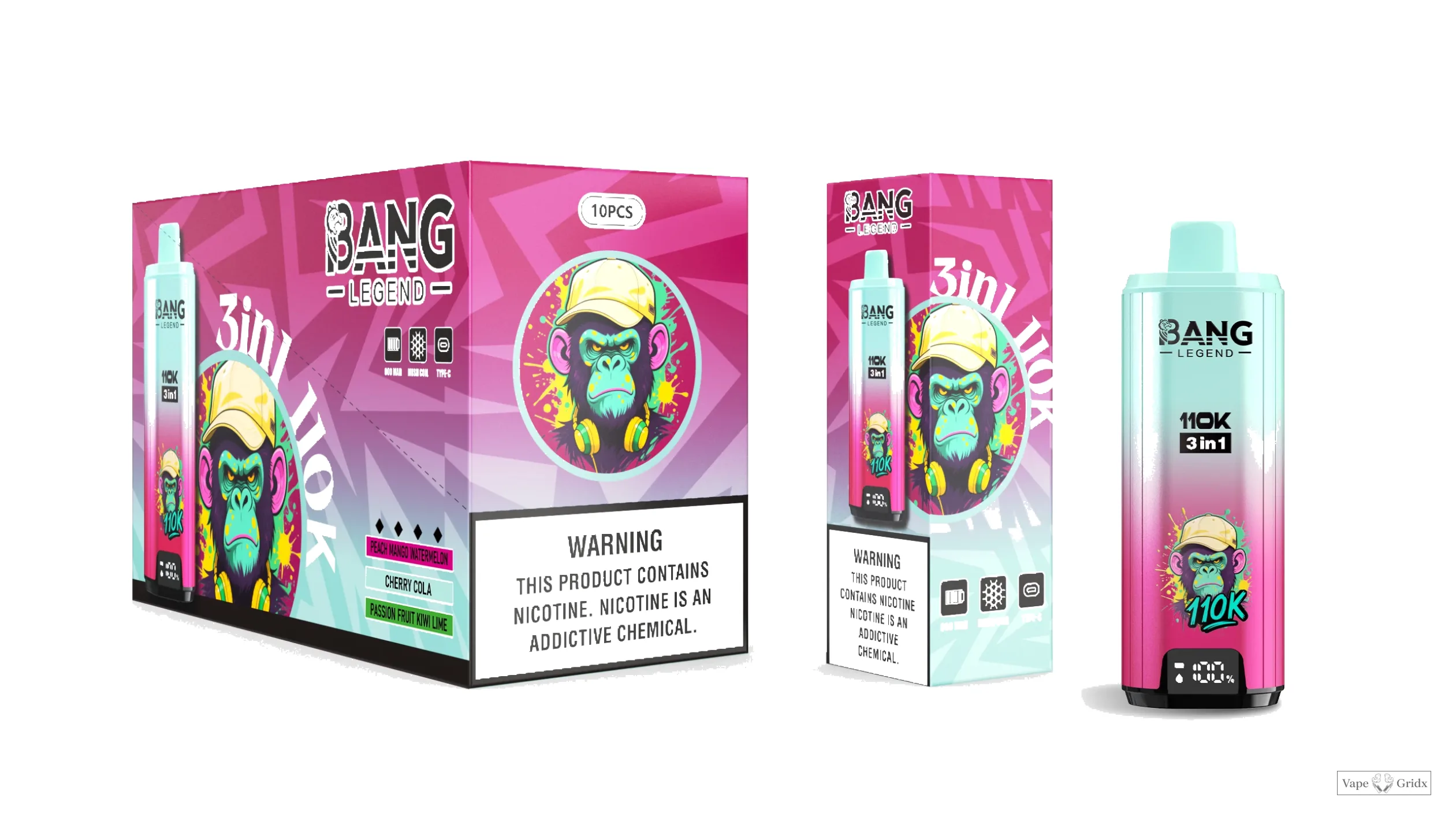 Bang Legend 110000 110K Trekjes Display Screen Wegwerp vape