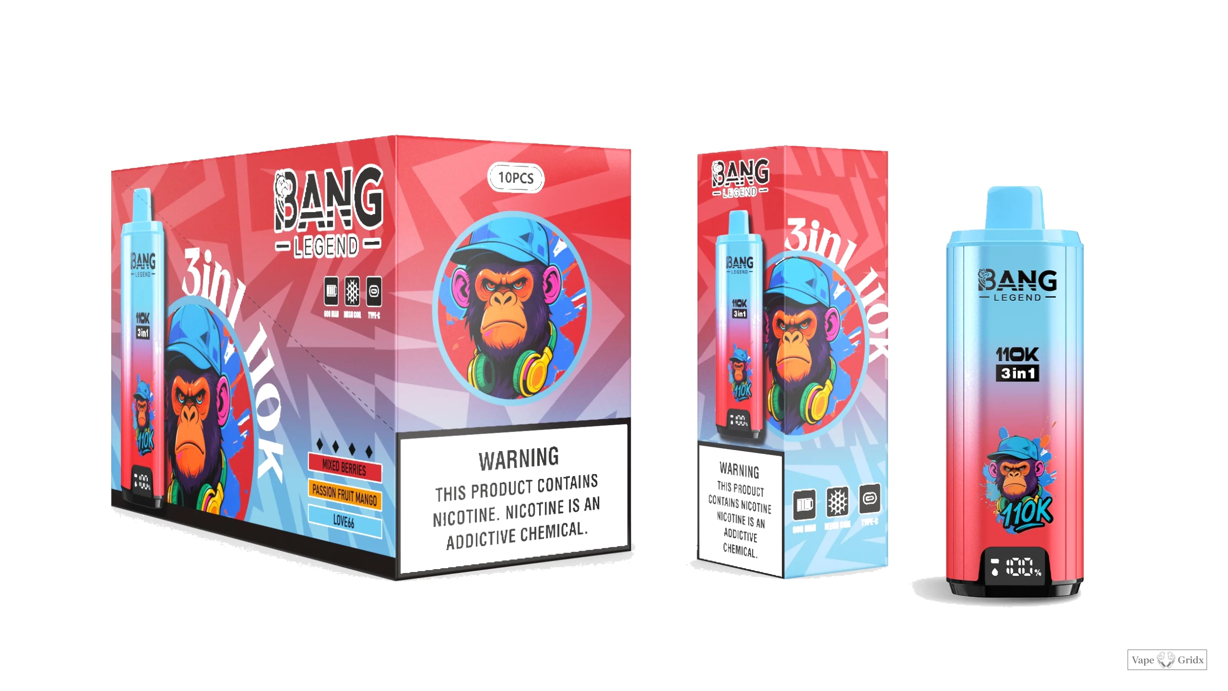 Bang Legend 110000 110K Trekjes Display Screen Wegwerp vape - image 2