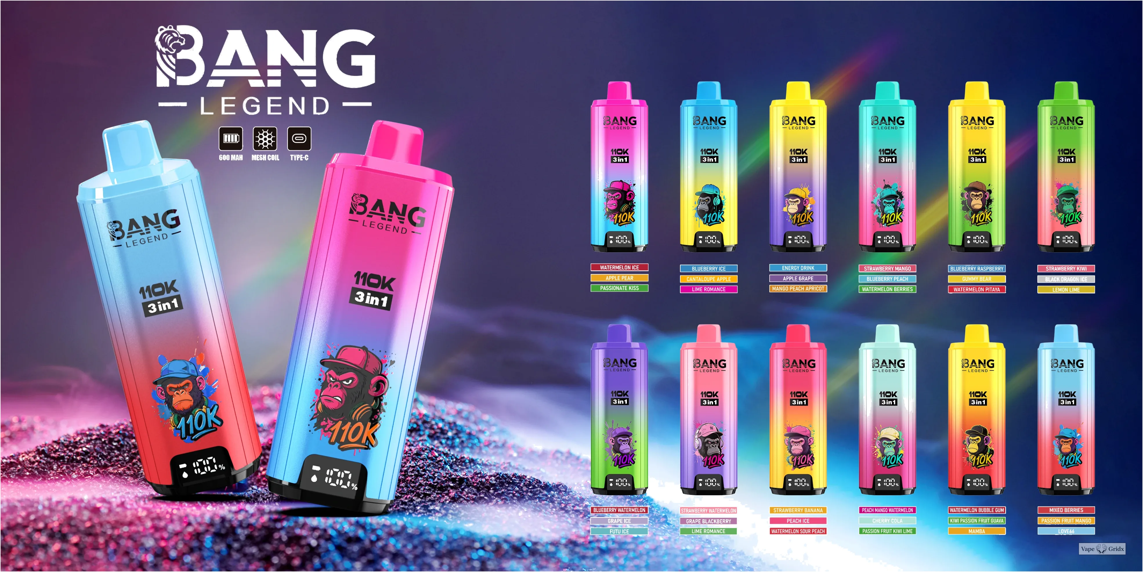 Bang Legend 110000 110K Trekjes Display Screen Wegwerp vape - image 12