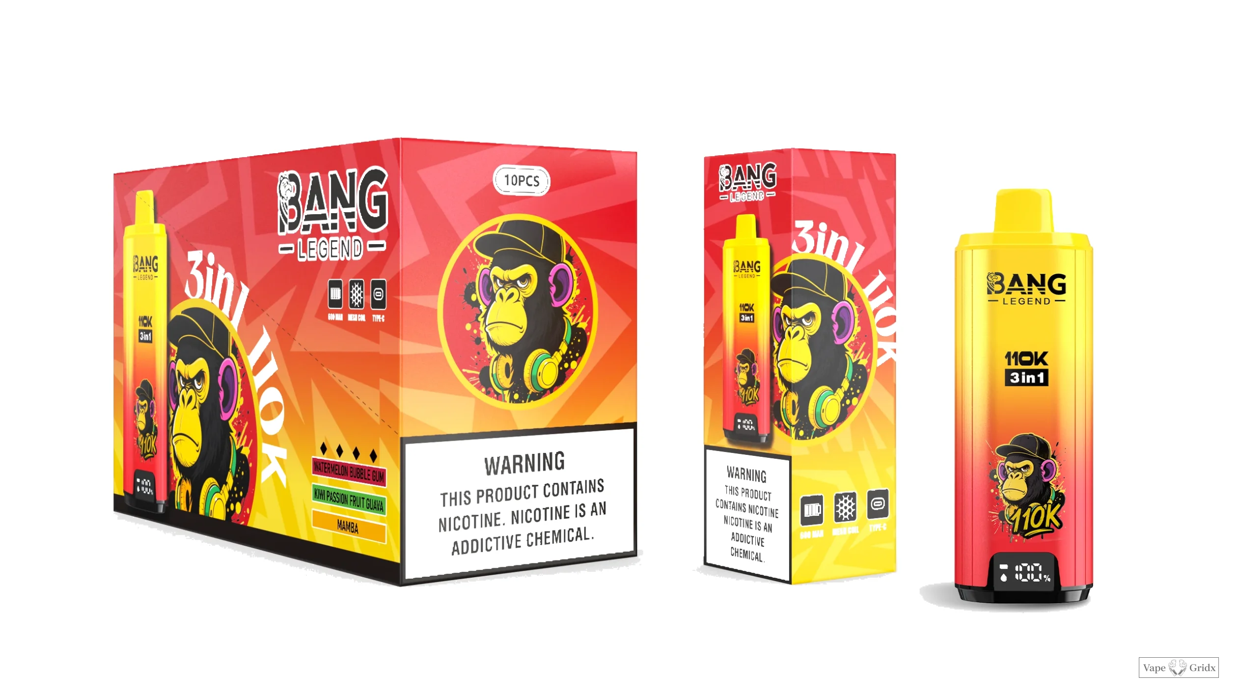 Bang Legend 110000 110K Trekjes Display Screen Wegwerp vape - image 3