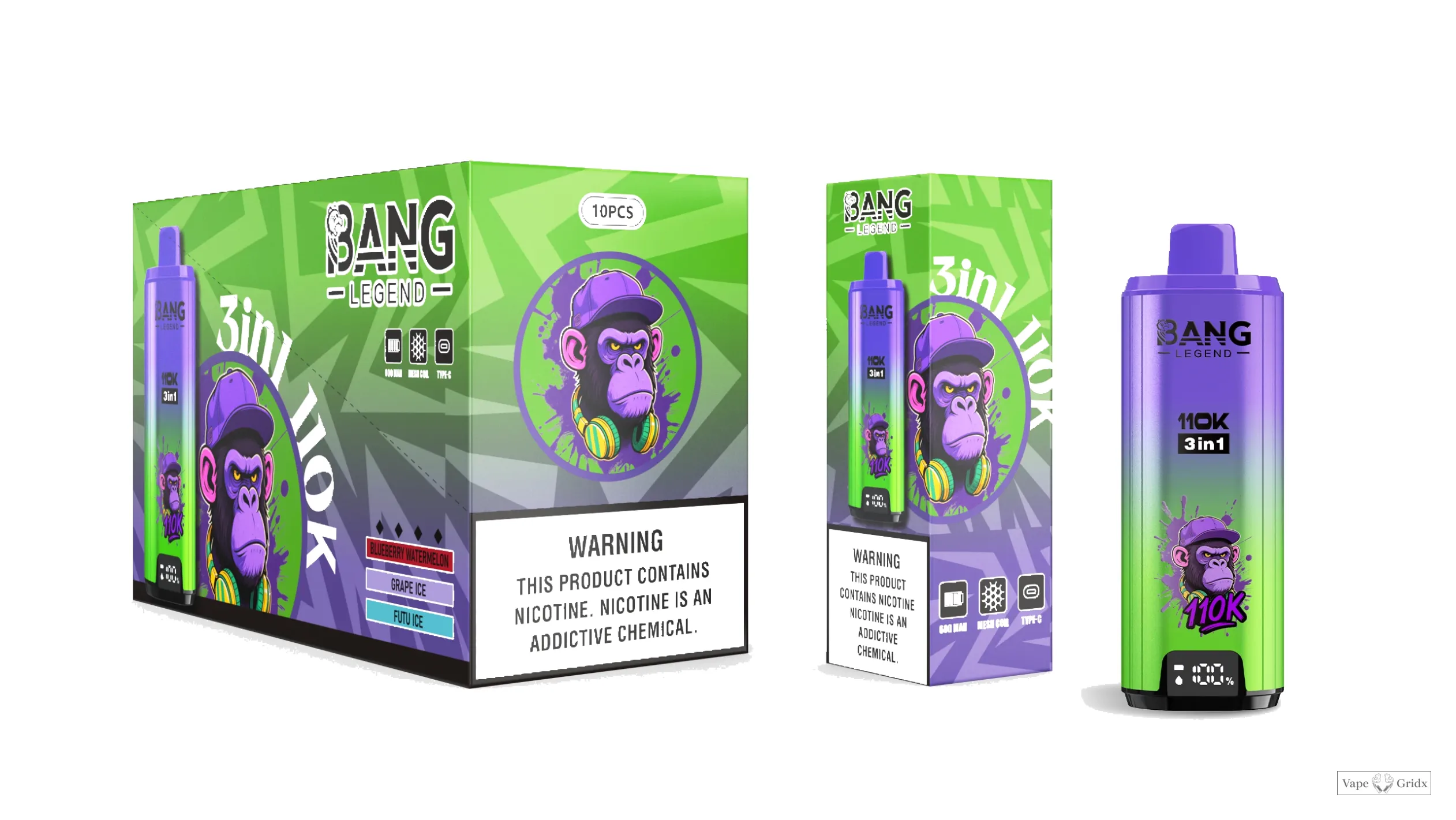 Bang Legend 110000 110K Trekjes Display Screen Wegwerp vape - image 4