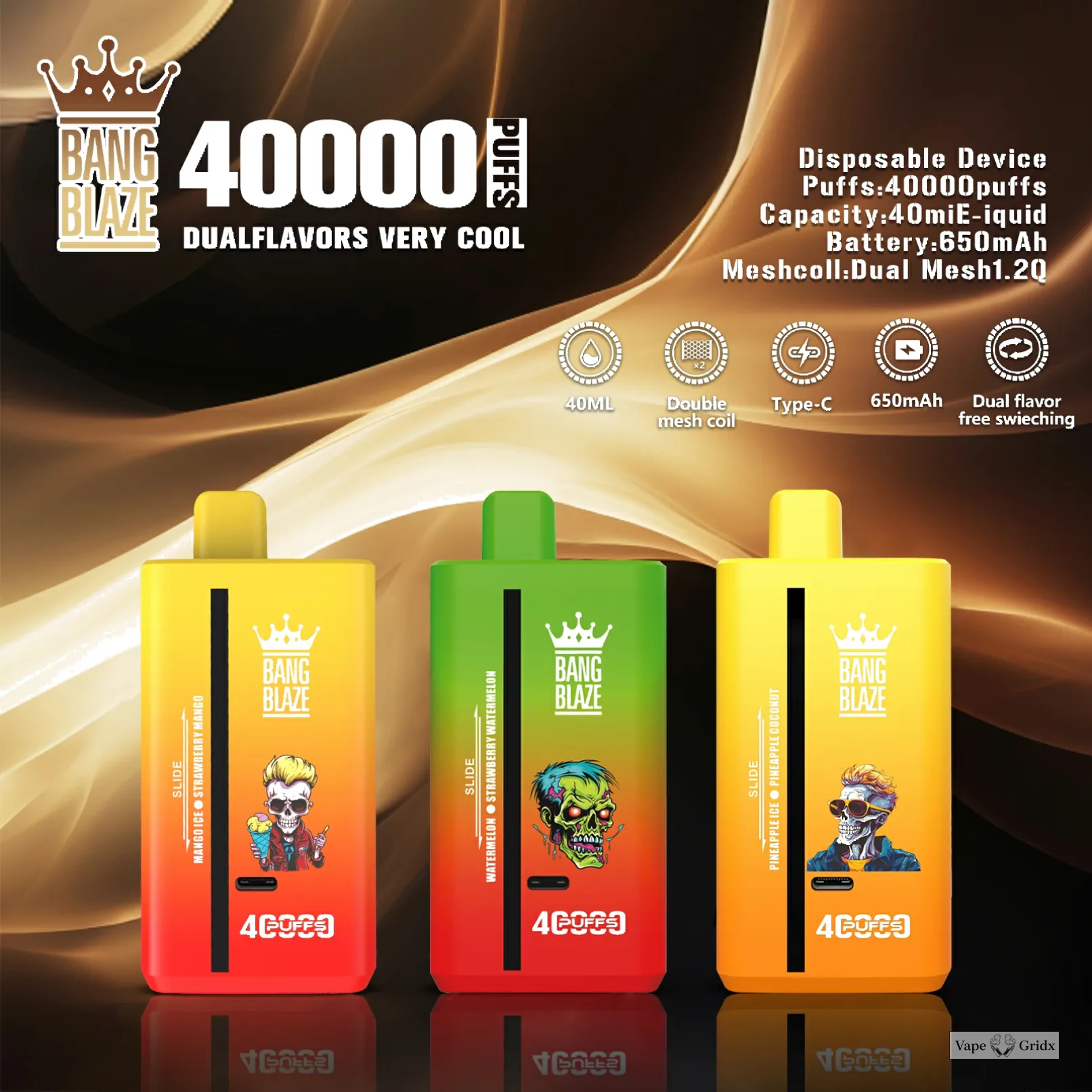 Bang Blaze 40000 40K Trekjes Dual smaak Wegwerp vape - image 9