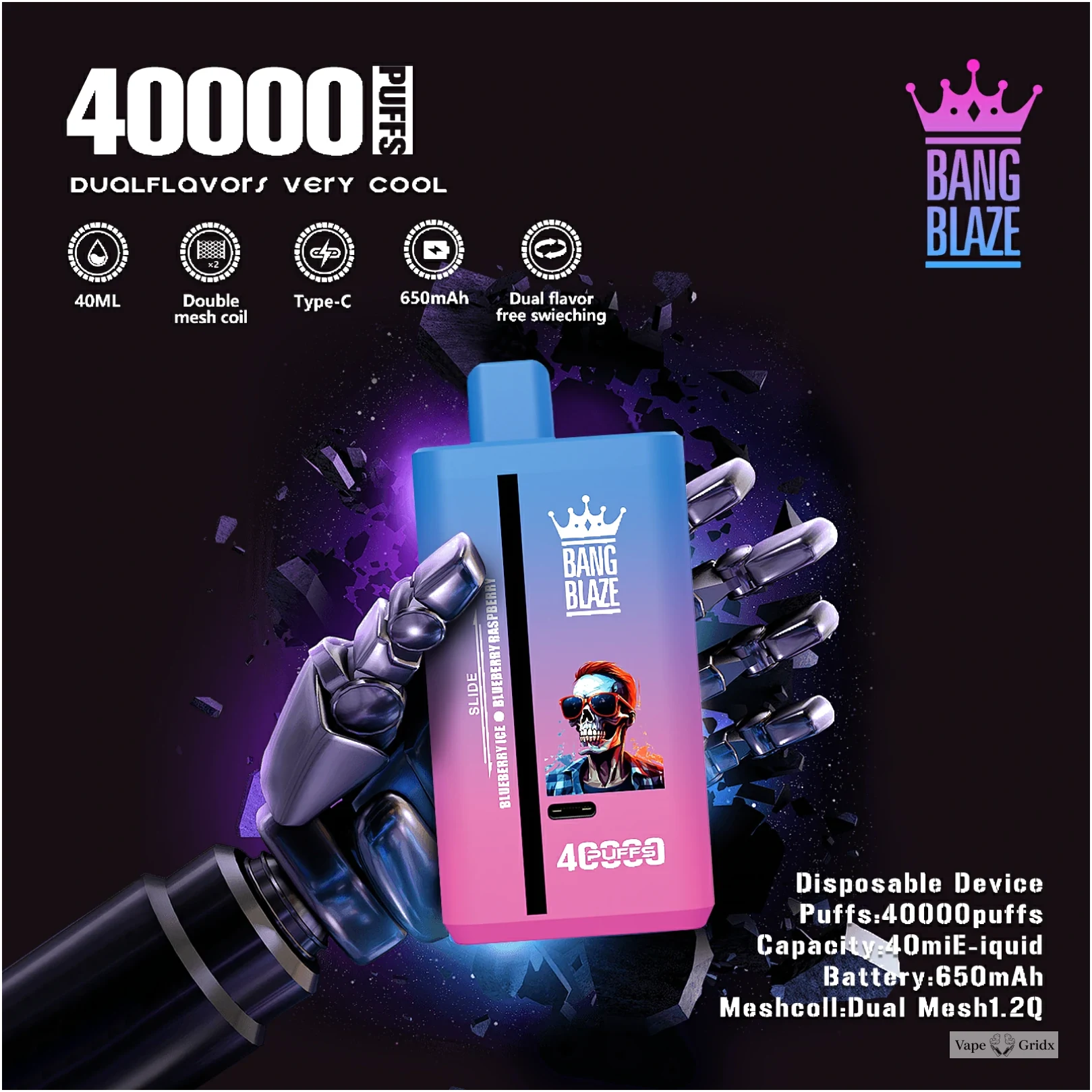 Bang Blaze 40000 40K Trekjes Dual smaak Wegwerp vape - image 10