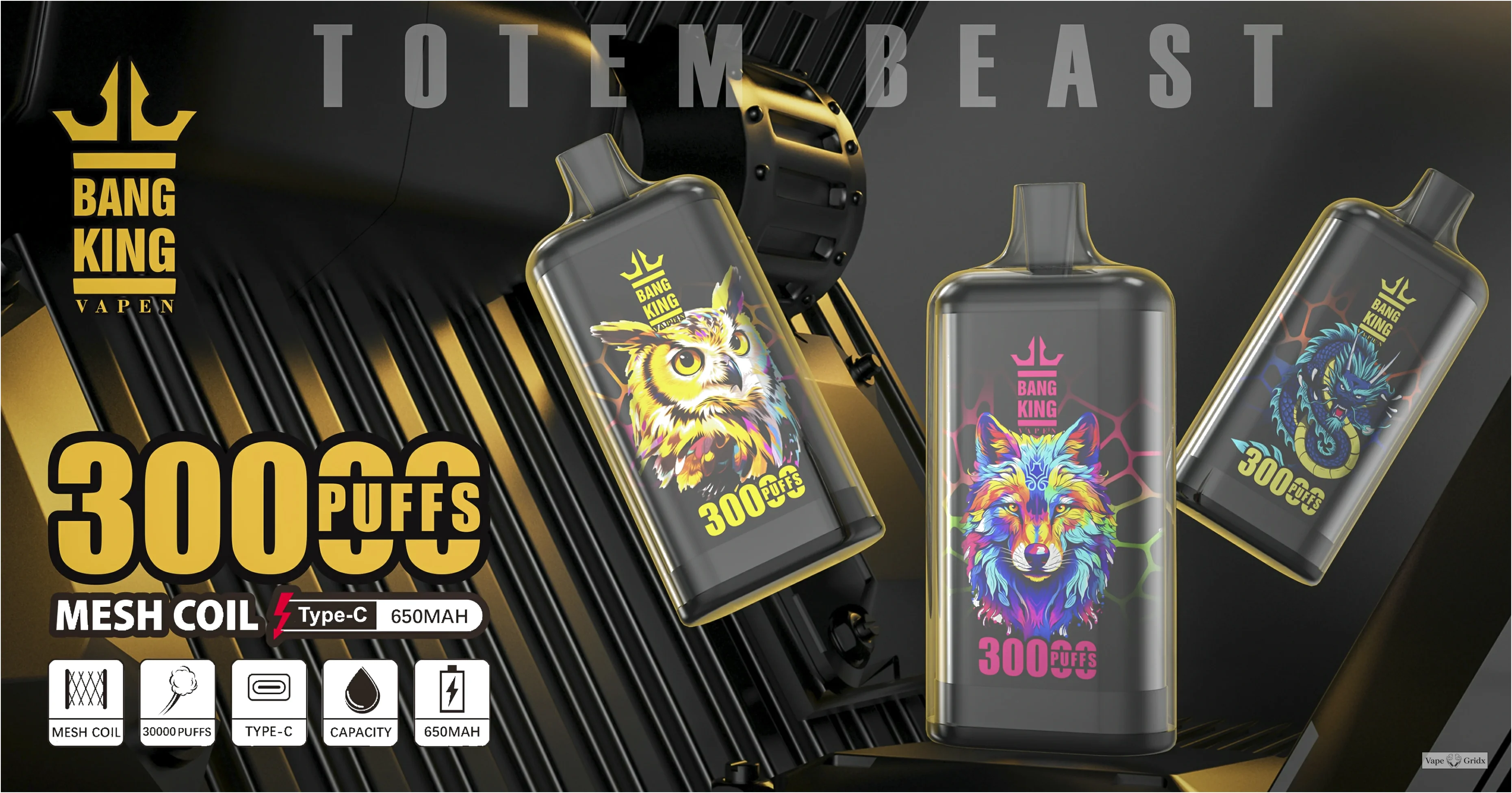 Bang Totem 30000 30K Trekjes Dual Mesh Wegwerp vape - image 12