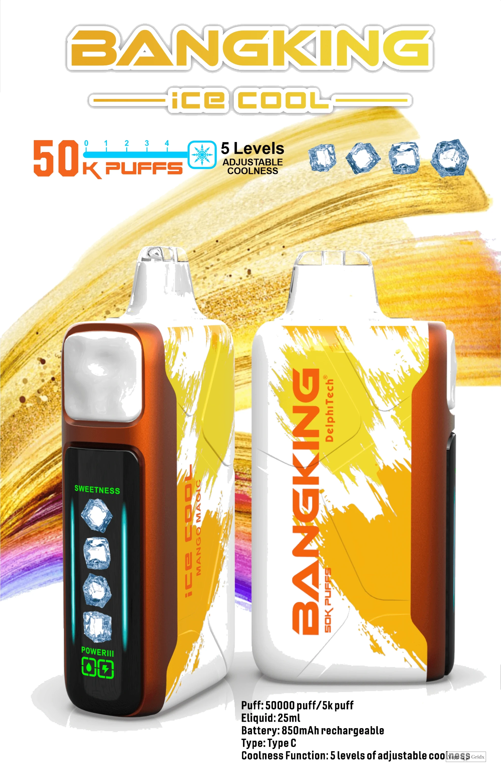 Bang King Ice Cool 60000 60K Trekjes met display wegwerp vape - image 7
