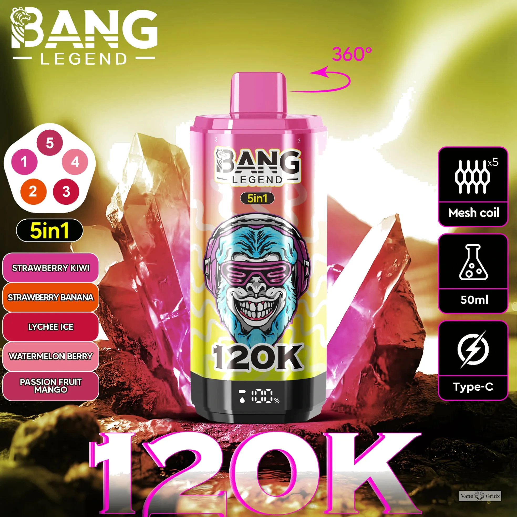 Bang Legend 120000 120K Trekjes Display Screen Wegwerp vape - image 11