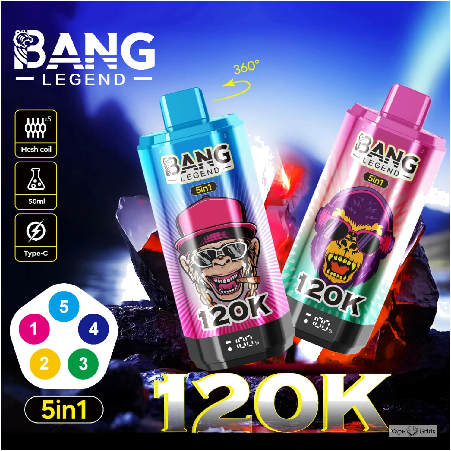 Bang Legend 120000 120K Trekjes Display Screen Wegwerp vape - image 12