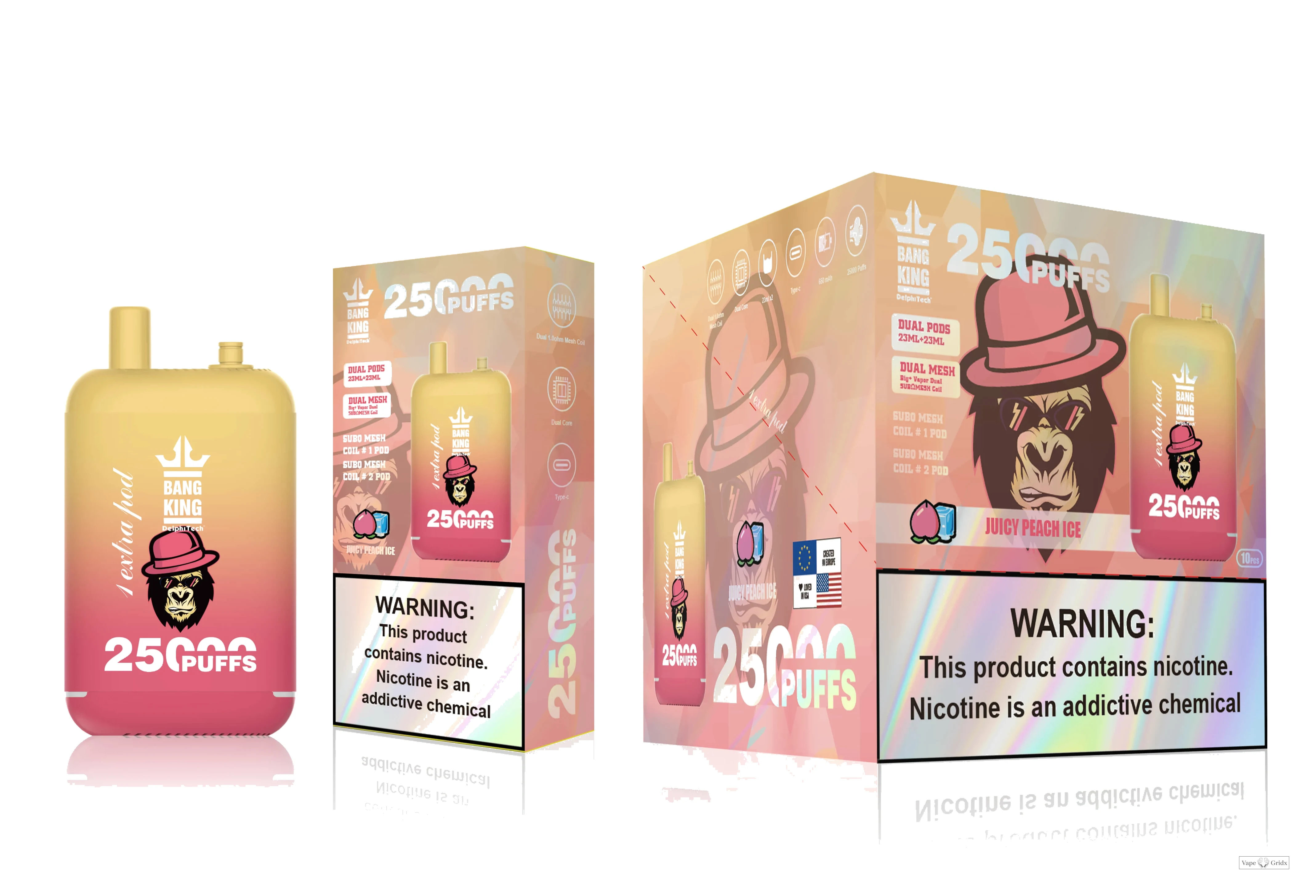 Bang King 25000 25K Trekjes Dual Pod Wegwerp vape