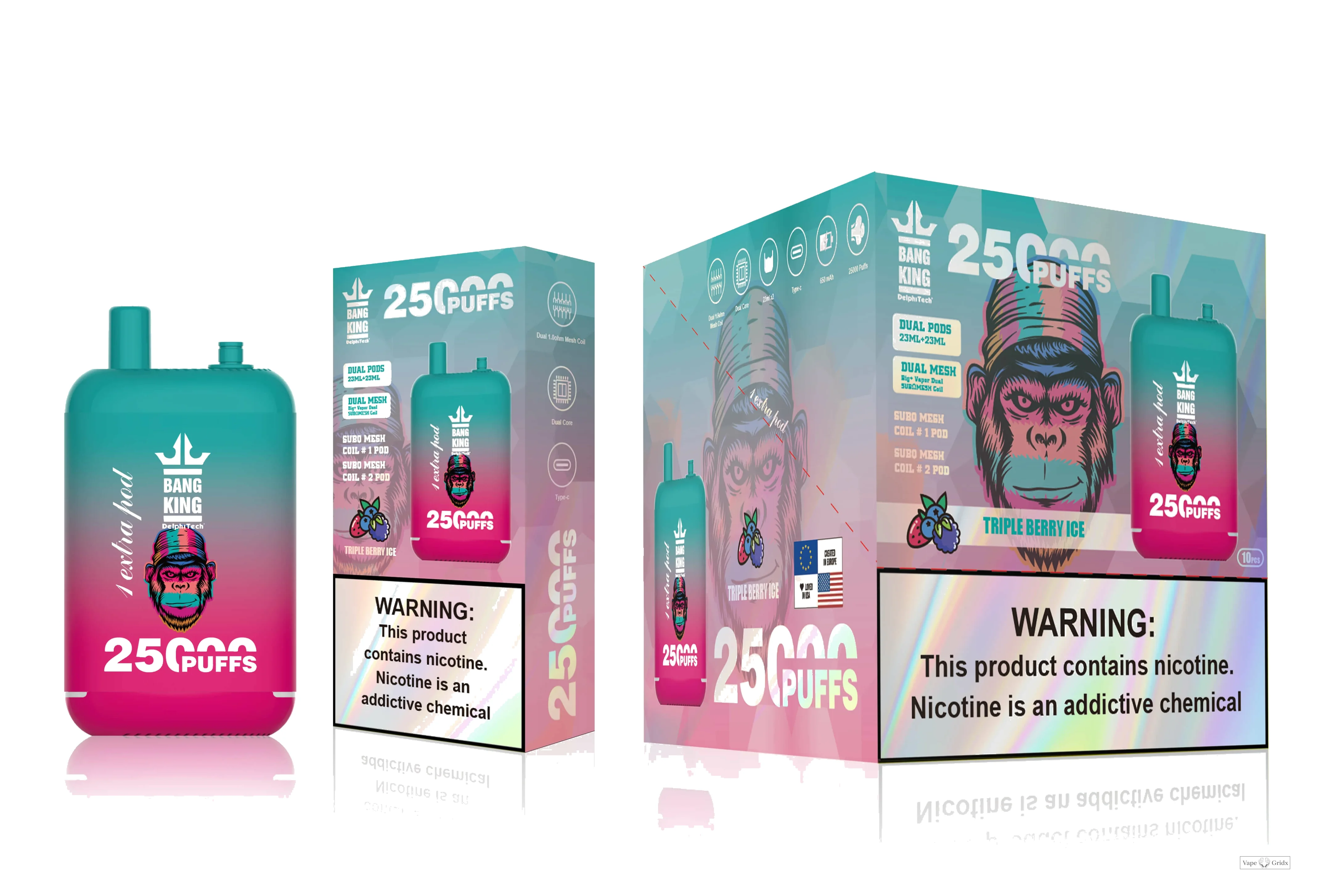 Bang King 25000 25K Trekjes Dual Pod Wegwerp vape - image 10