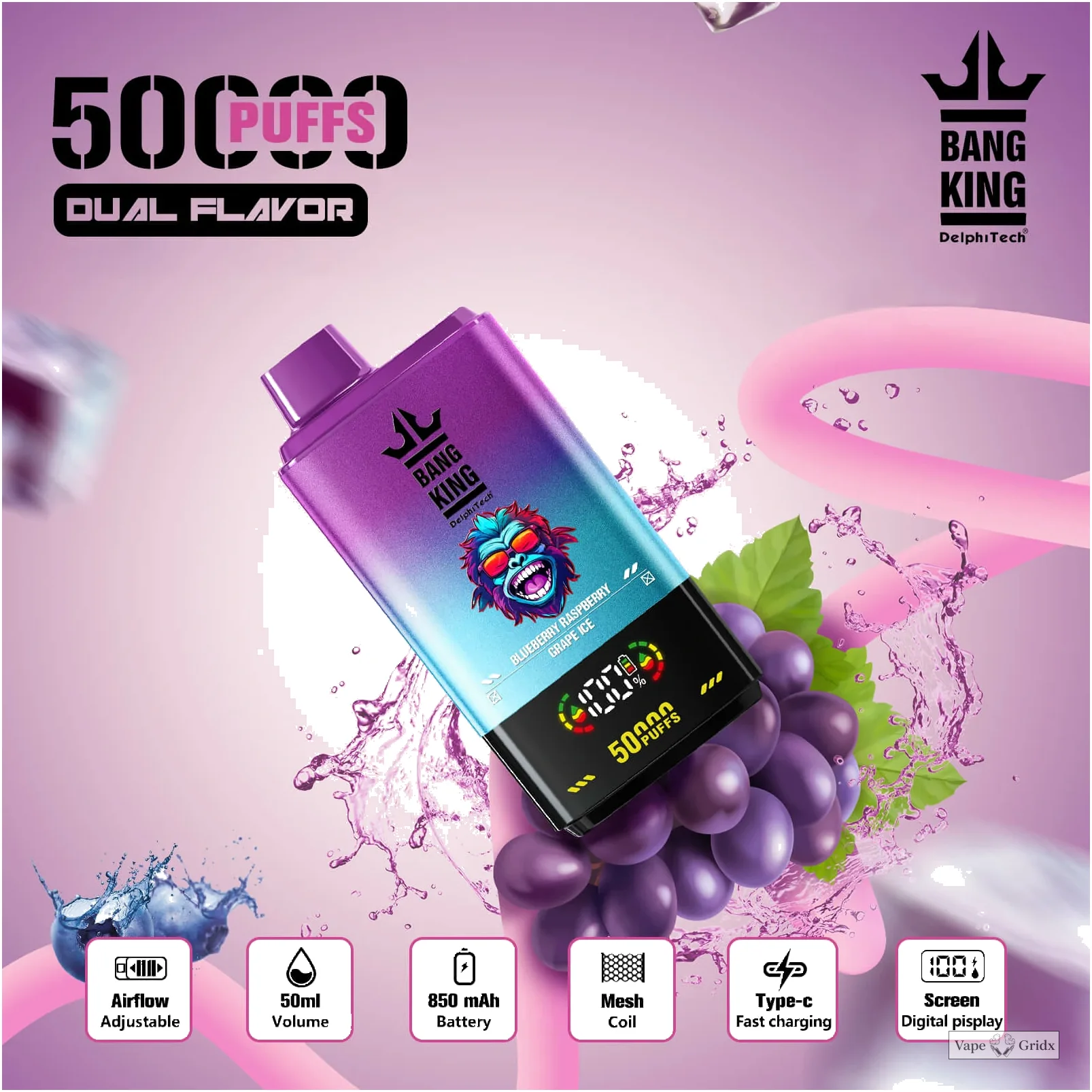 Bang Twins 50000 50K Trekjes Dual smaak Wegwerp vape