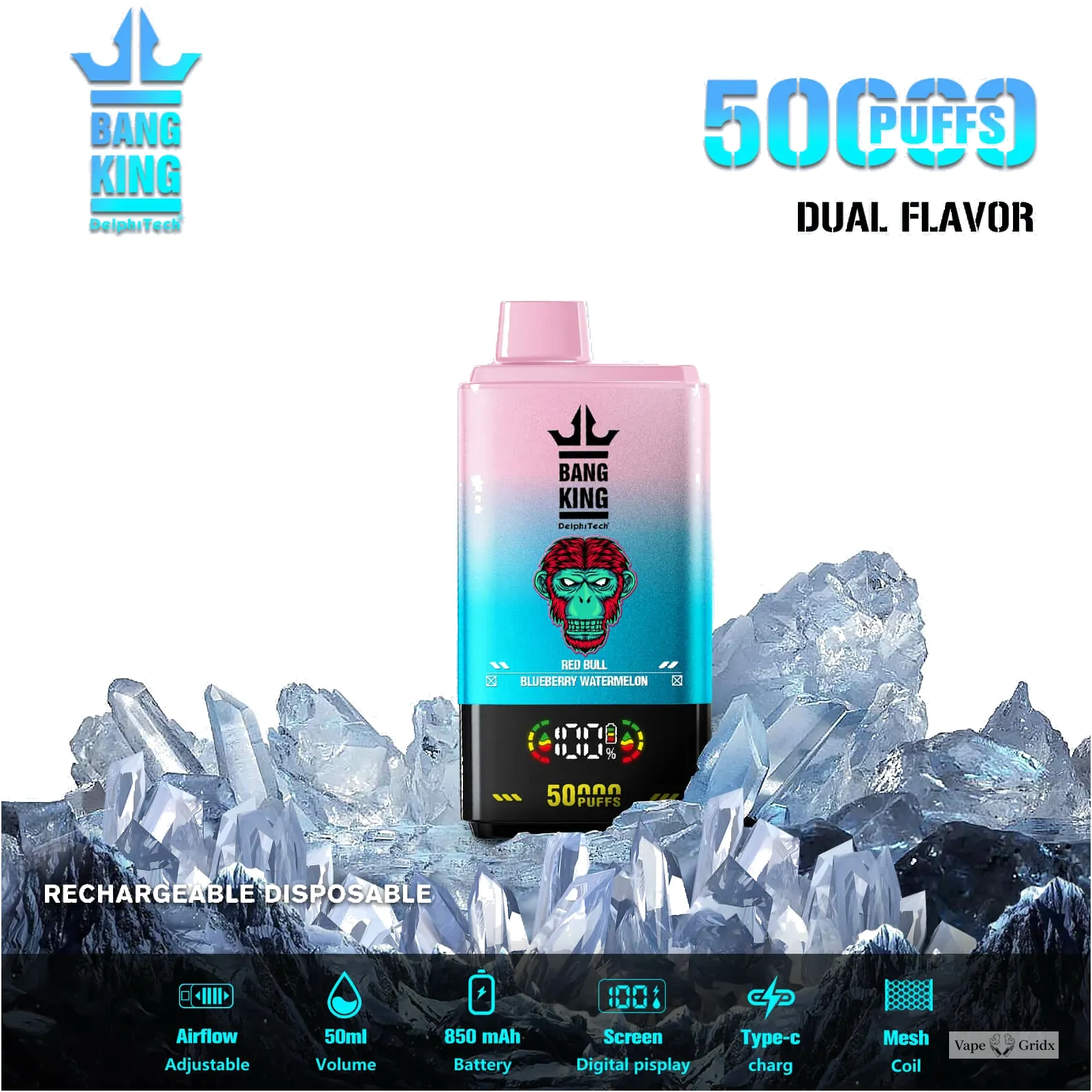 Bang Twins 50000 50K Trekjes Dual smaak Wegwerp vape - image 2
