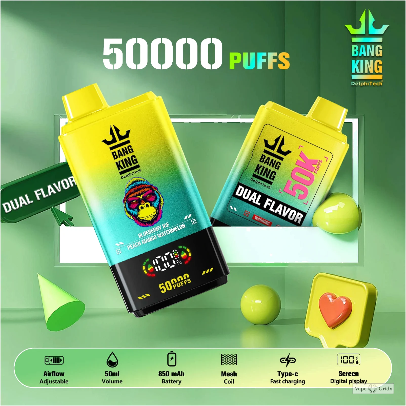 Bang Twins 50000 50K Trekjes Dual smaak Wegwerp vape - image 14