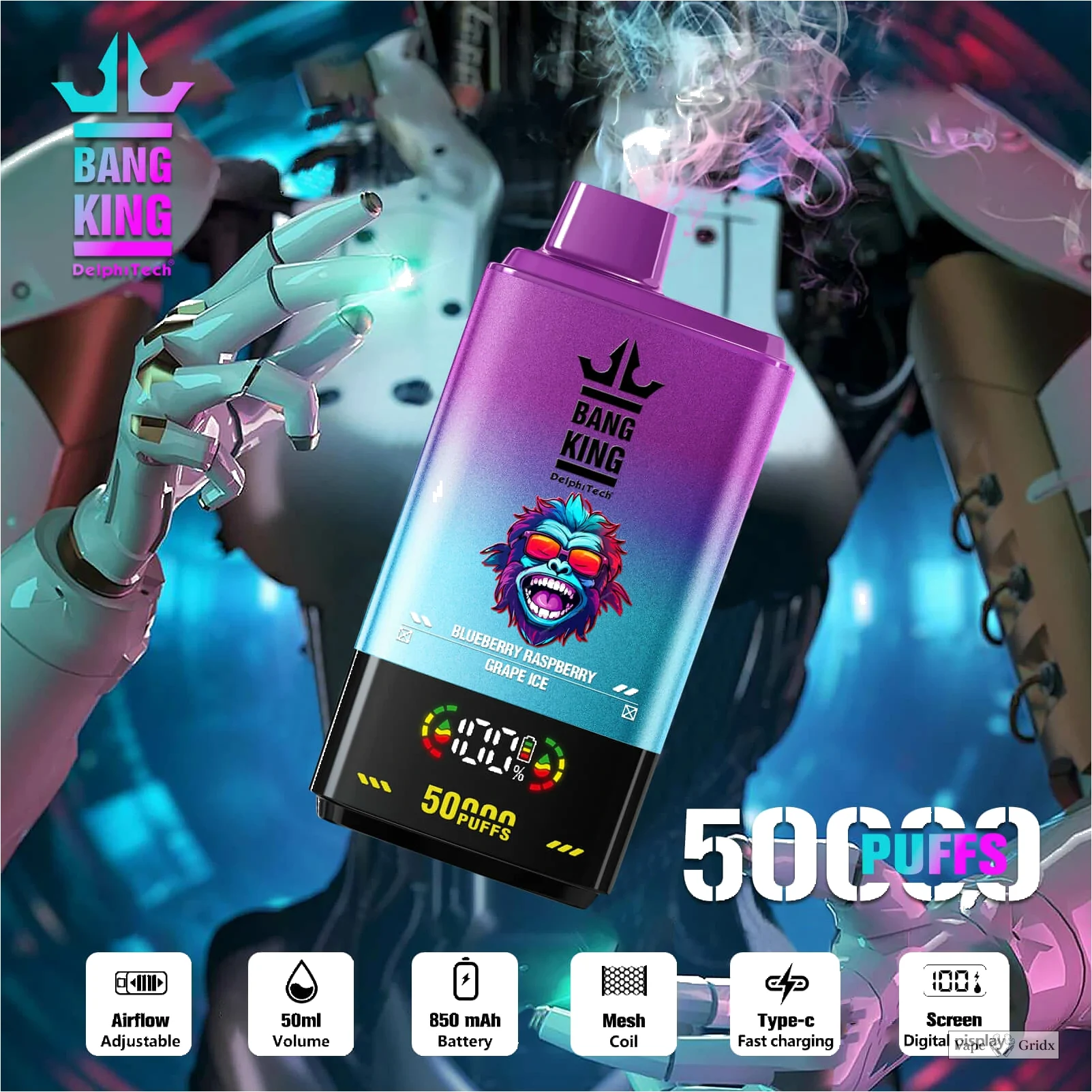 Bang Twins 50000 50K Trekjes Dual smaak Wegwerp vape - image 3
