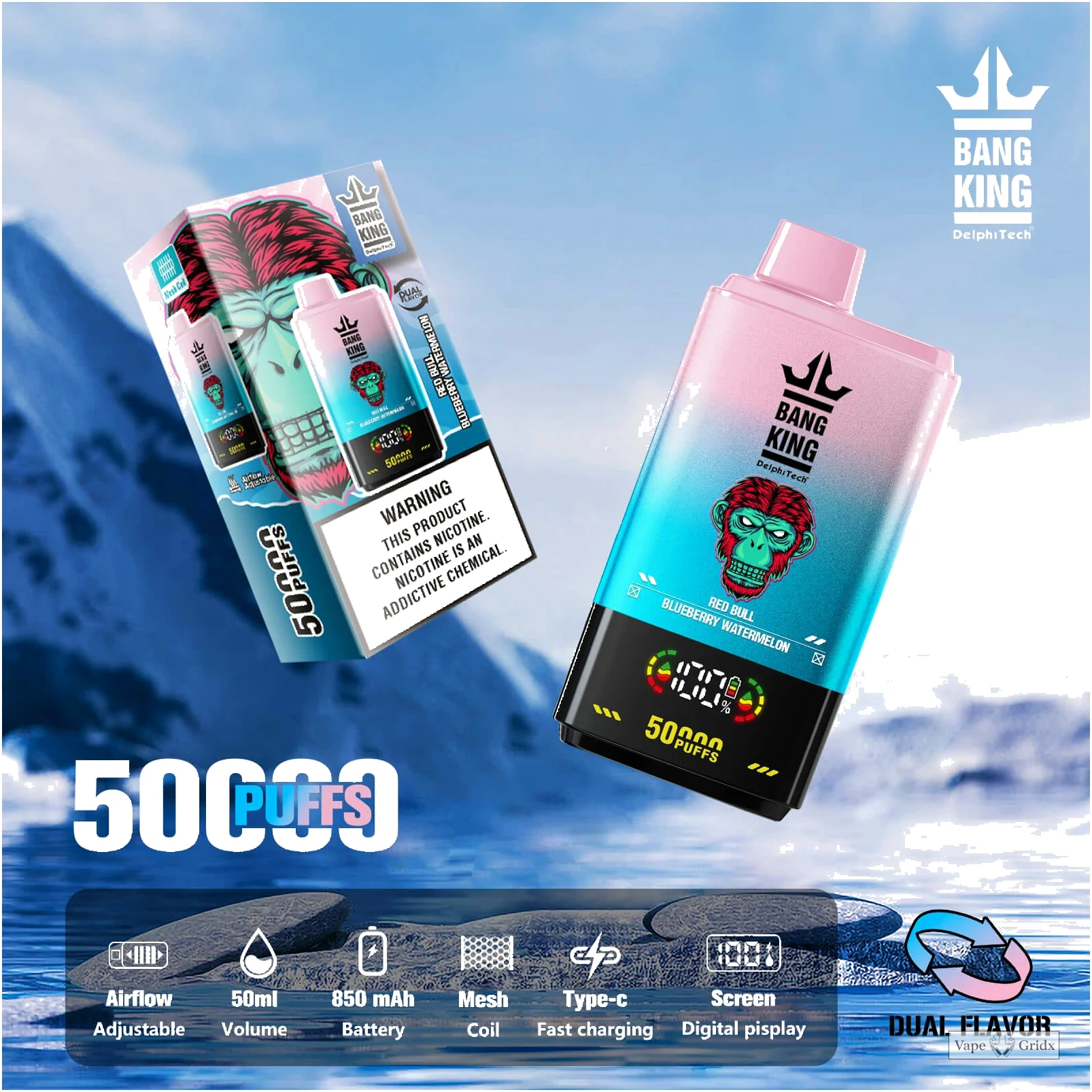 Bang Twins 50000 50K Trekjes Dual smaak Wegwerp vape - image 5