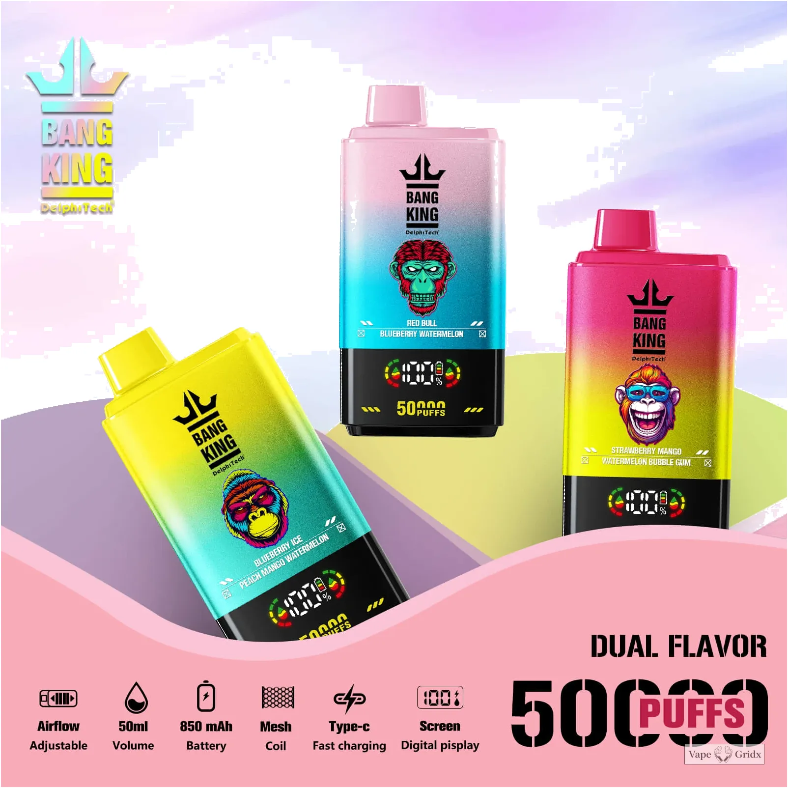 Bang Twins 50000 50K Trekjes Dual smaak Wegwerp vape - image 10