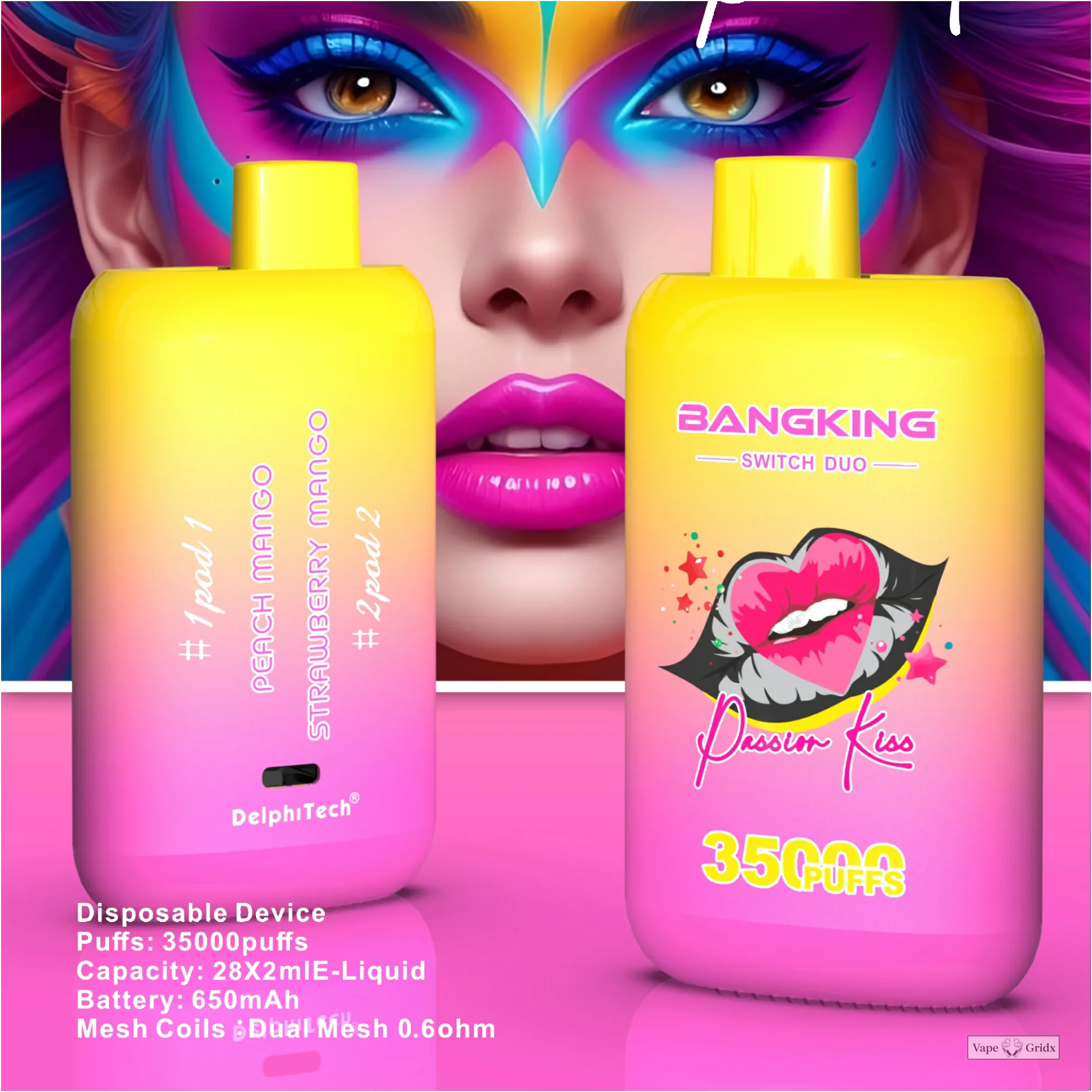 Bang King 35000 35K Trekjes Dual smaak Wegwerp vape