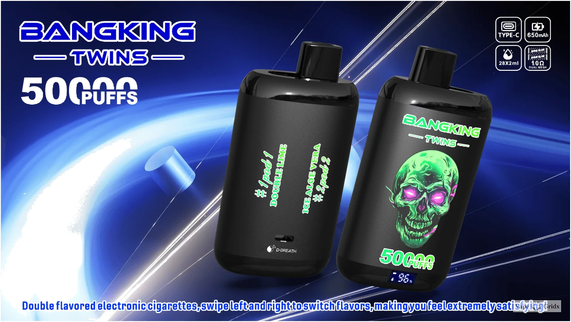 Bang Twins 50000 50K Trekjes Dual smaak Wegwerp vape - image 11
