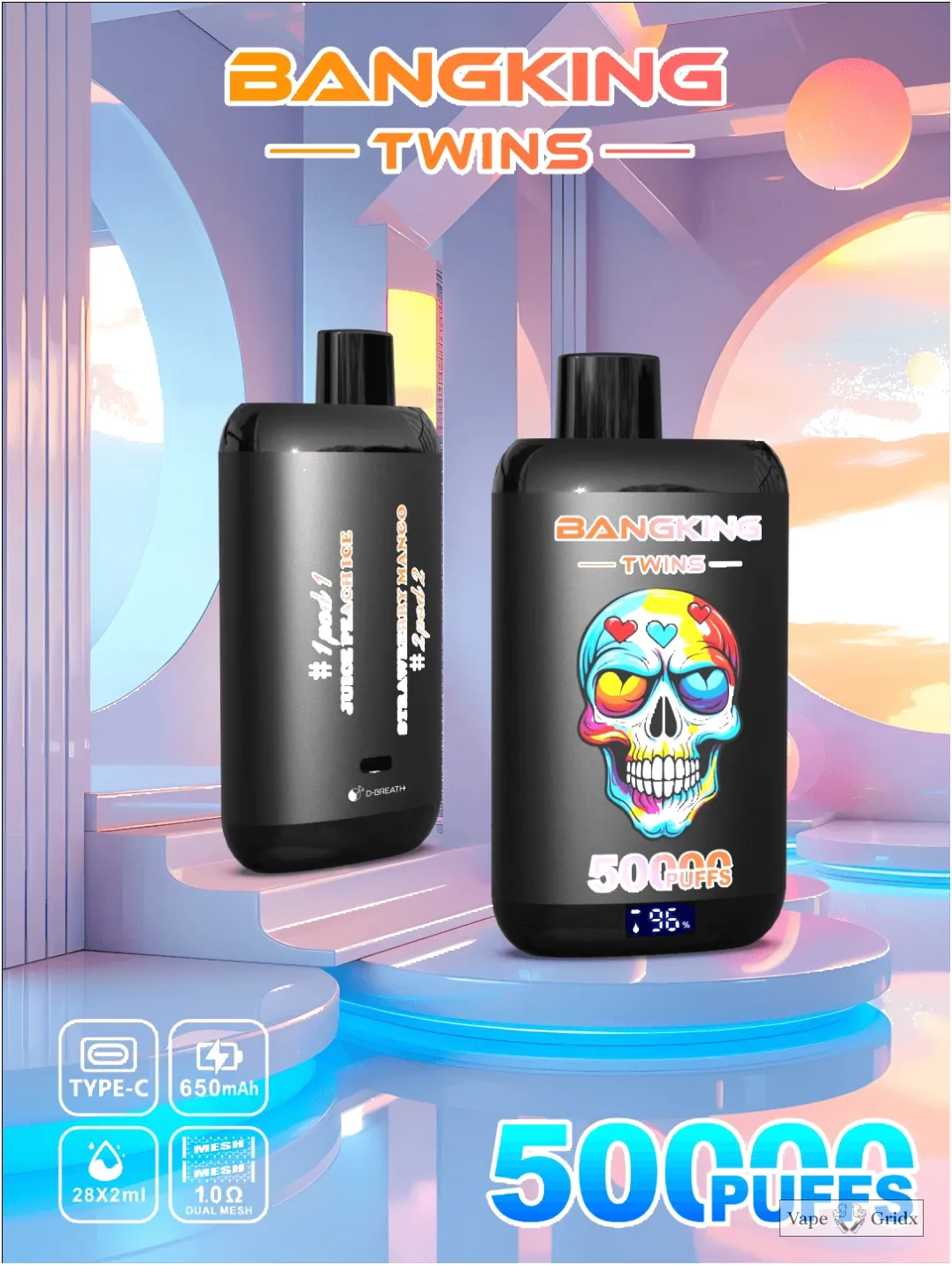 Bang Twins 50000 50K Trekjes Dual smaak Wegwerp vape - image 12