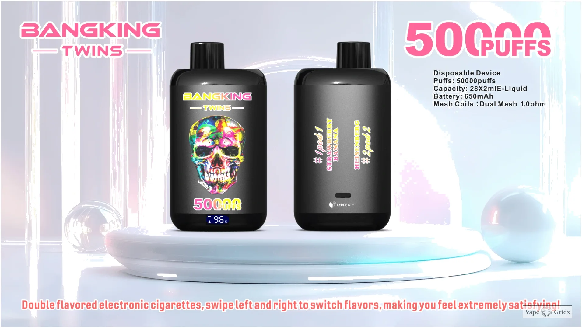 Bang Twins 50000 50K Trekjes Dual smaak Wegwerp vape - image 3