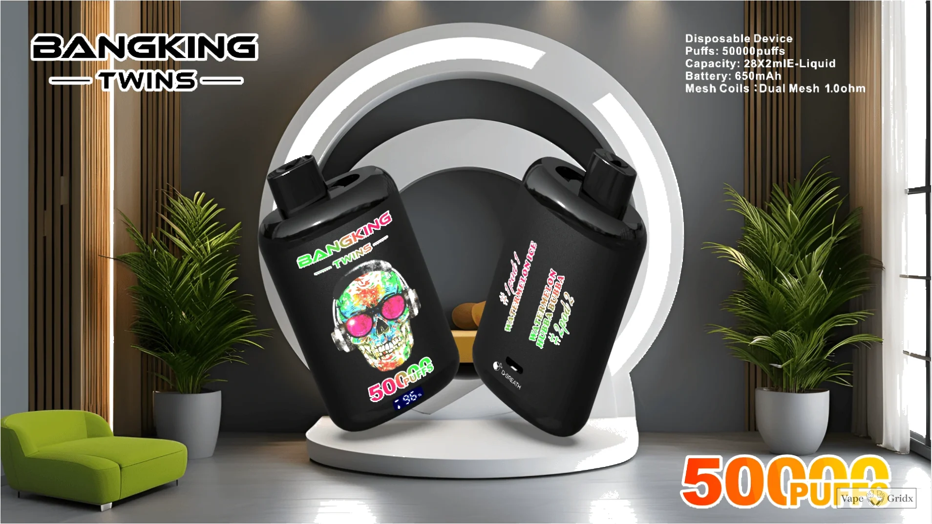 Bang Twins 50000 50K Trekjes Dual smaak Wegwerp vape - image 5