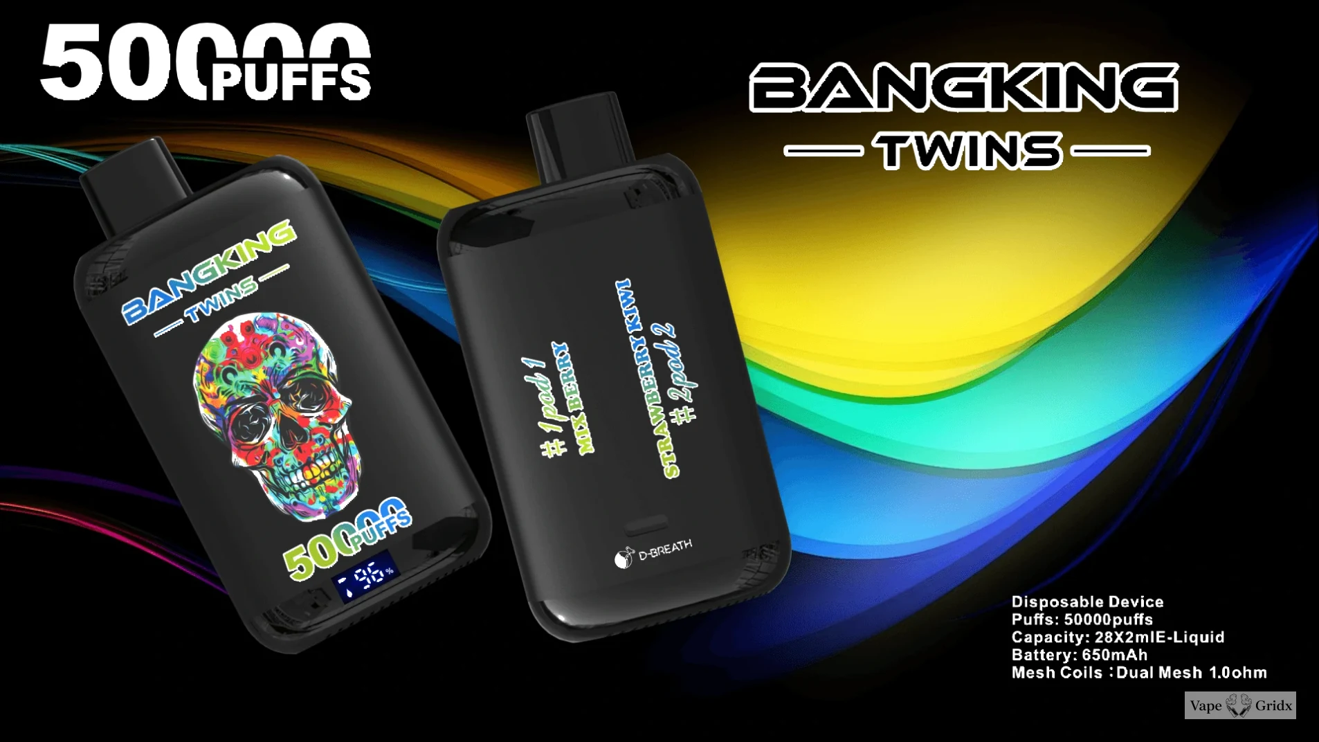 Bang Twins 50000 50K Trekjes Dual smaak Wegwerp vape - image 10
