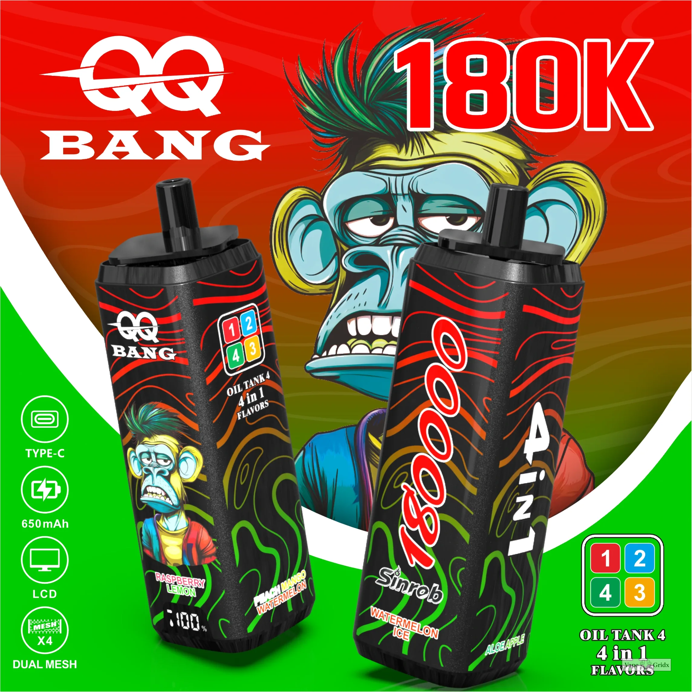 Bang QQ 180000 180K Trekjes 4-in-1 Wegwerp vape - image 11