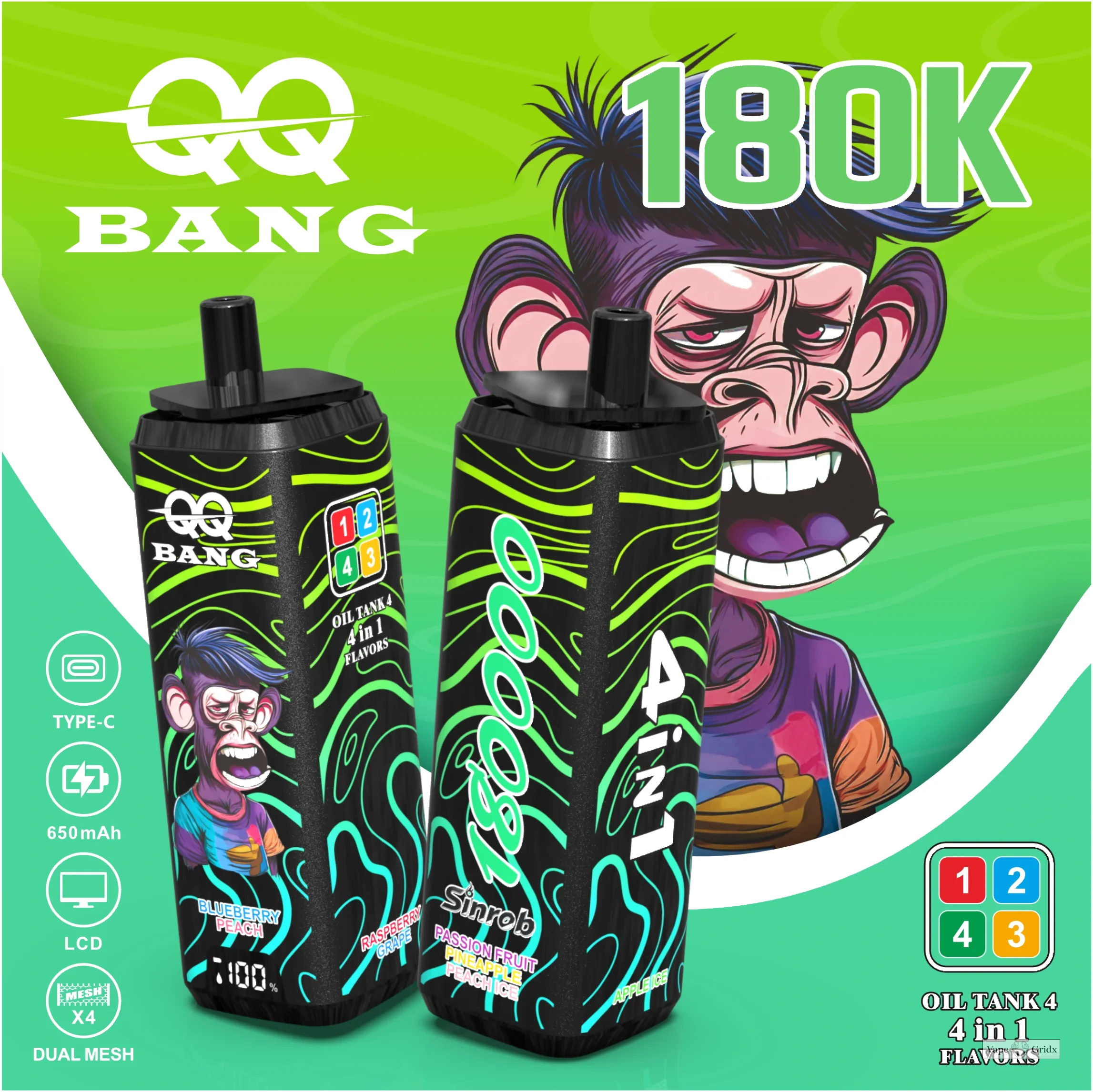 Bang QQ 180000 180K Trekjes 4-in-1 Wegwerp vape - image 5