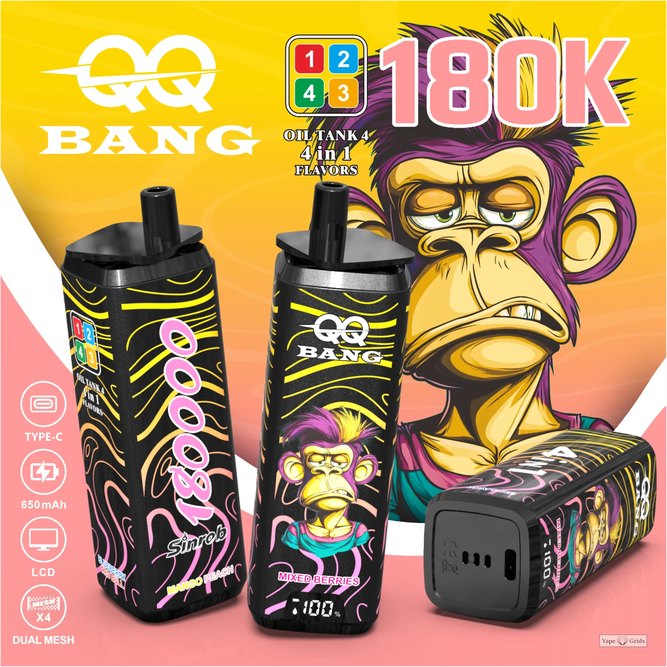 Bang QQ 180000 180K Trekjes 4-in-1 Wegwerp vape - image 6