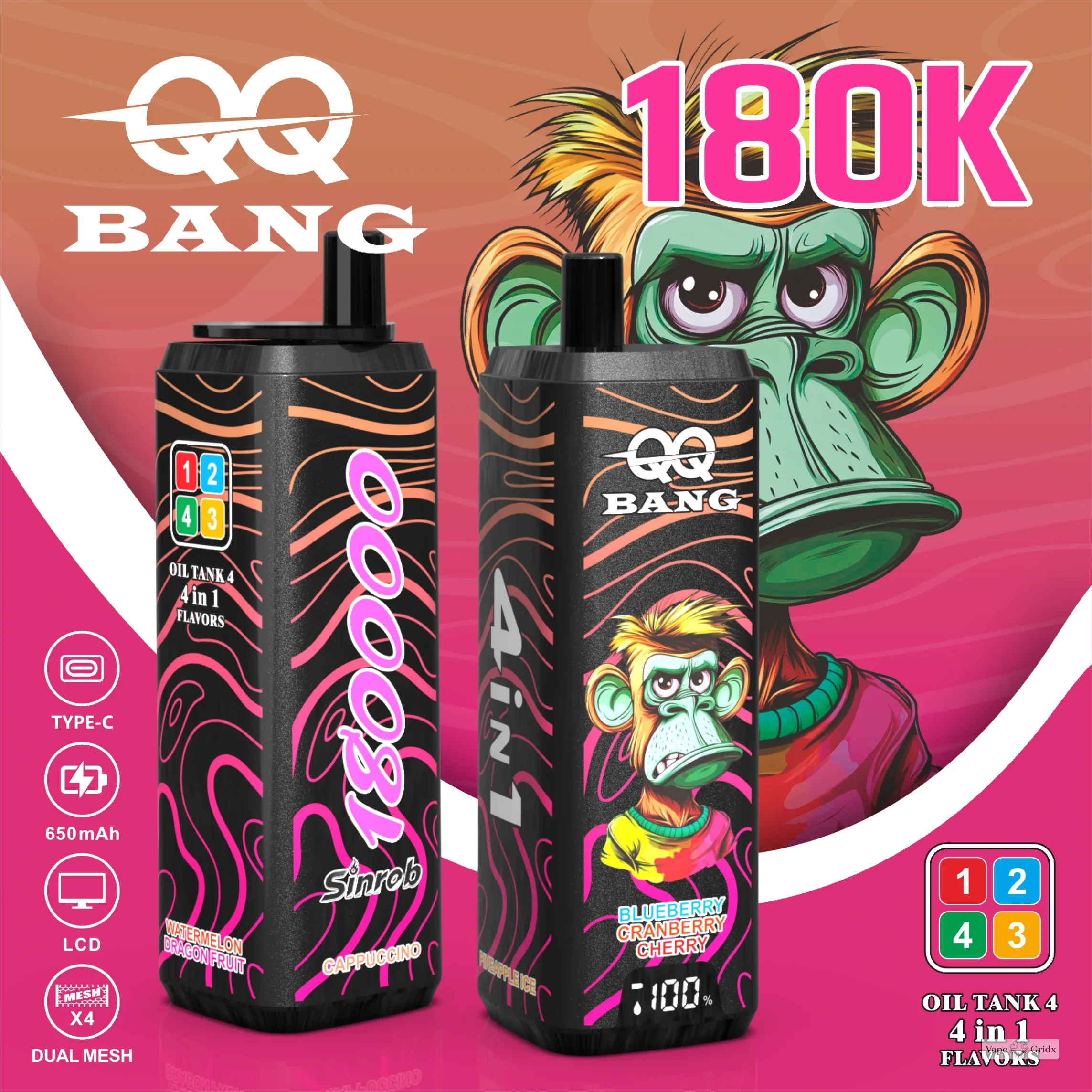 Bang QQ 180000 180K Trekjes 4-in-1 Wegwerp vape - image 8