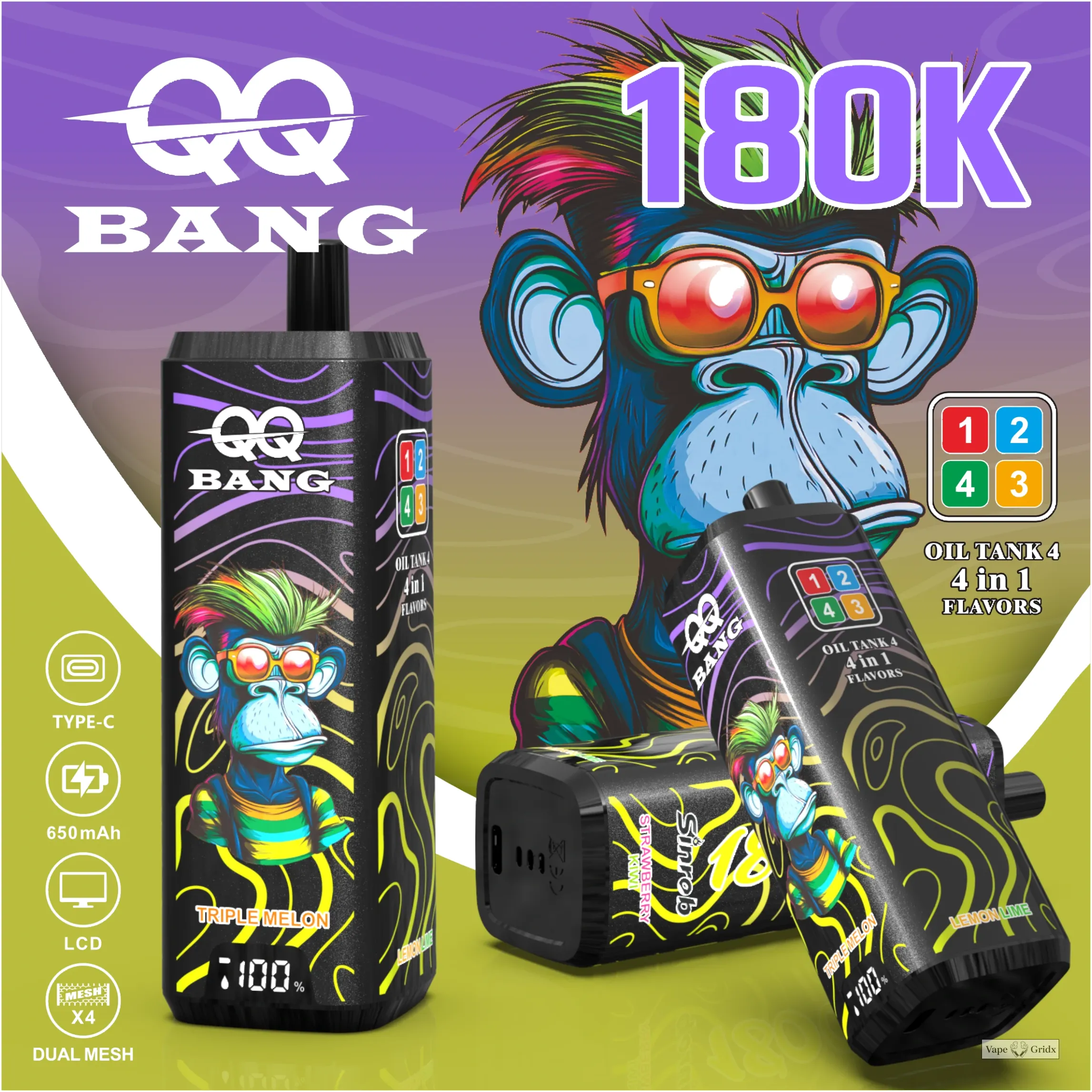 Bang QQ 180000 180K Trekjes 4-in-1 Wegwerp vape - image 9