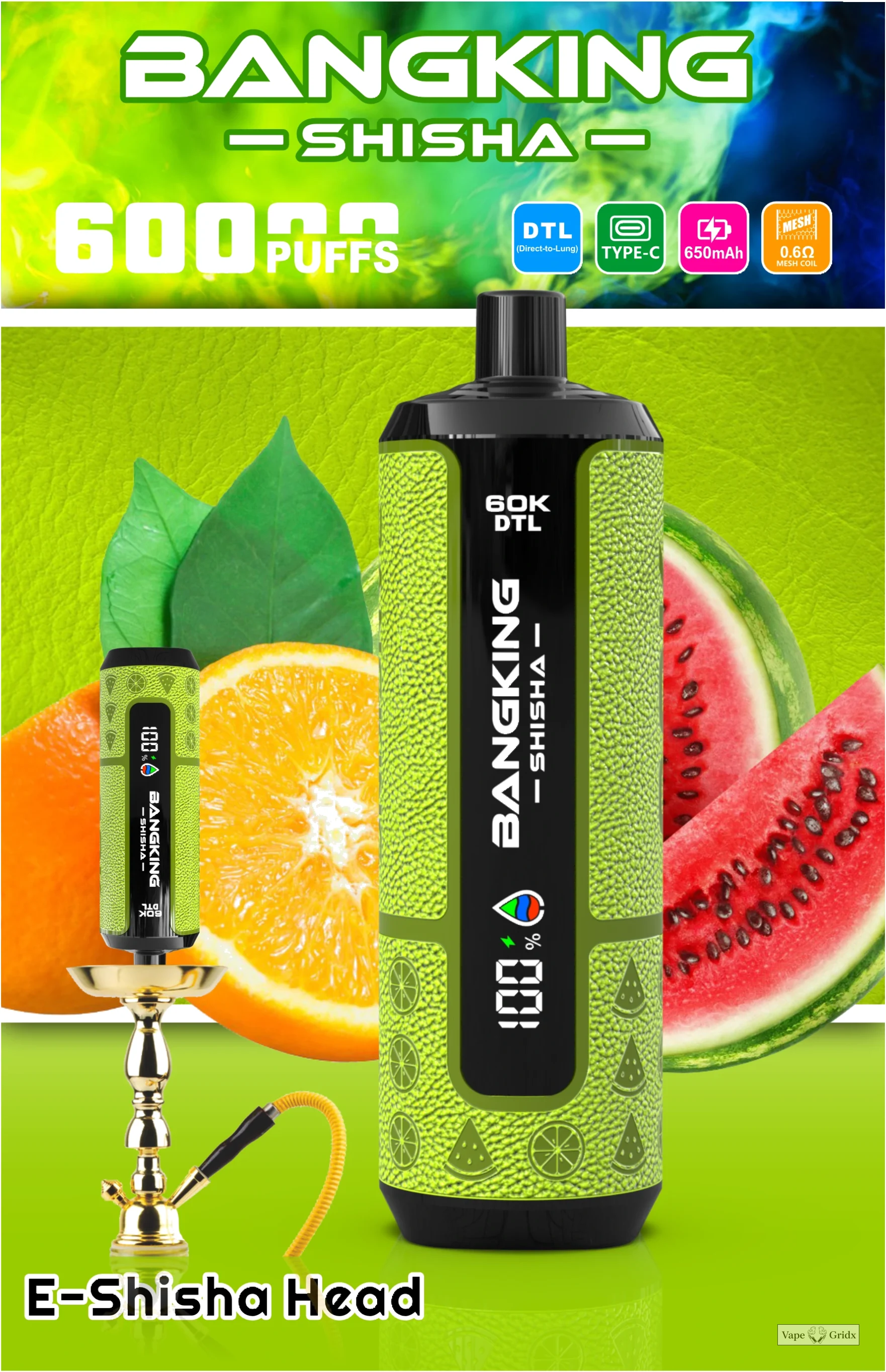Bang King Shisha 60000 60K Trekjes Display Wegwerp vape