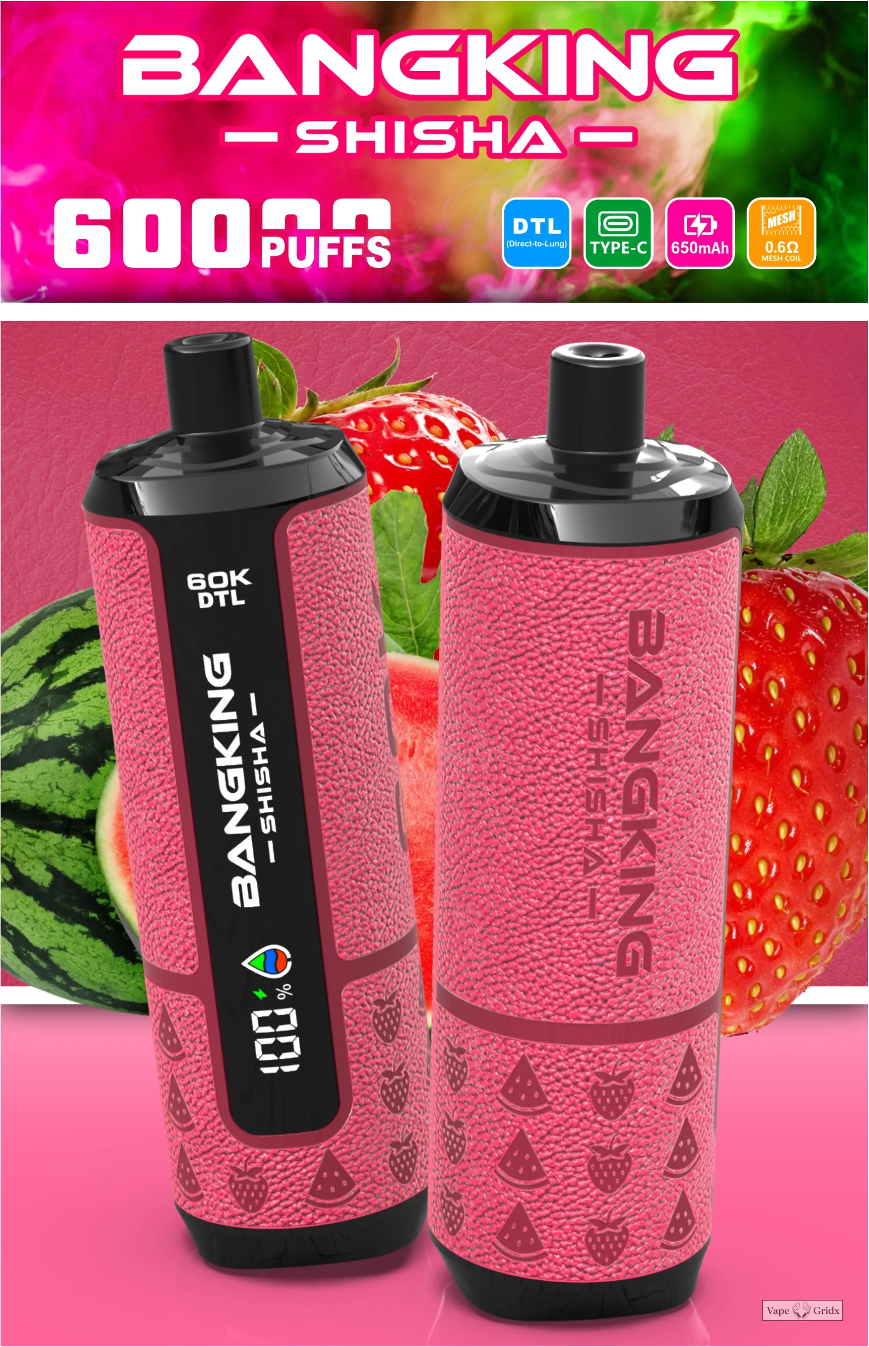 Bang King Shisha 60000 60K Trekjes Display Wegwerp vape - image 2