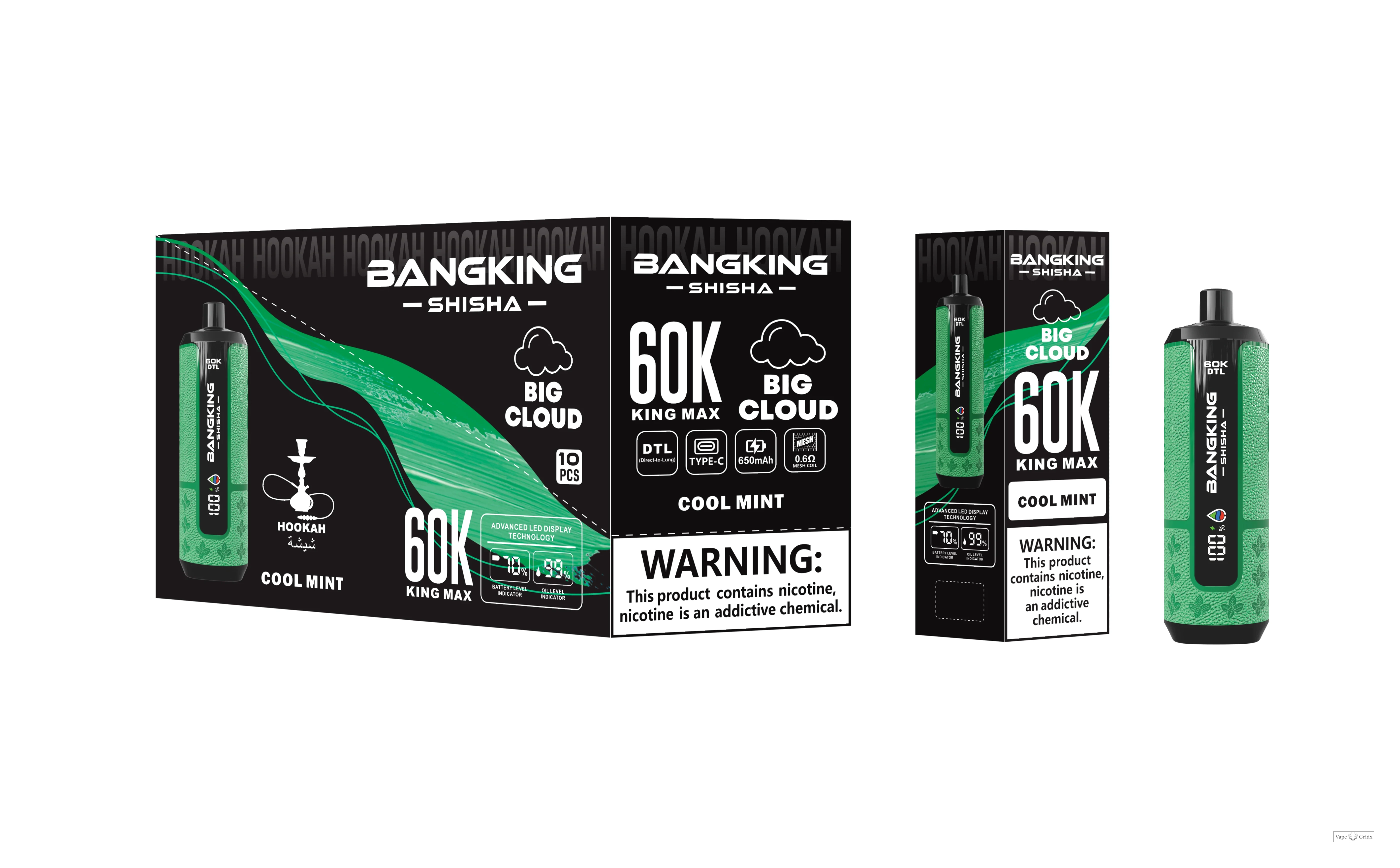 Bang King Shisha 60000 60K Trekjes Display Wegwerp vape - image 12