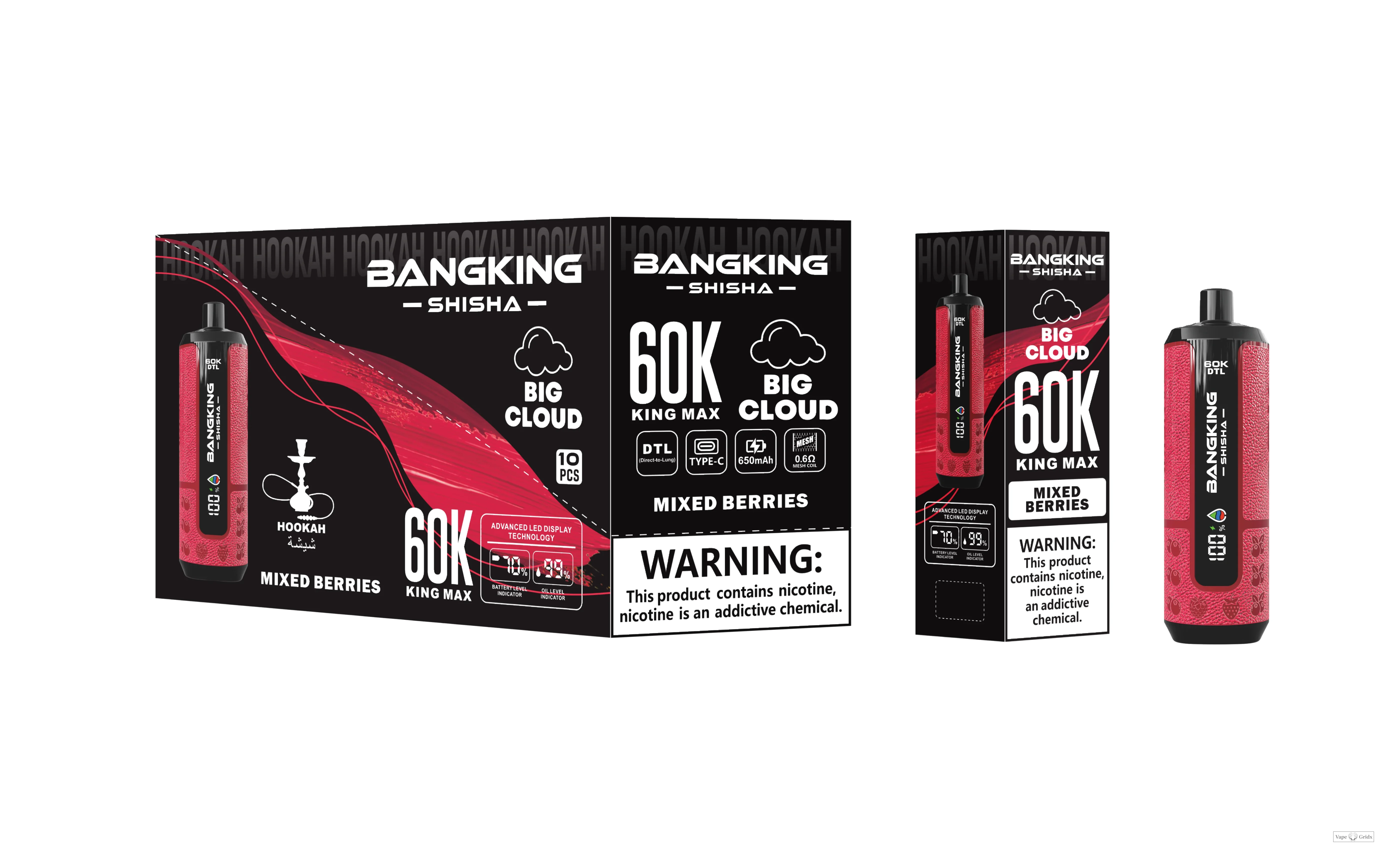 Bang King Shisha 60000 60K Trekjes Display Wegwerp vape - image 13