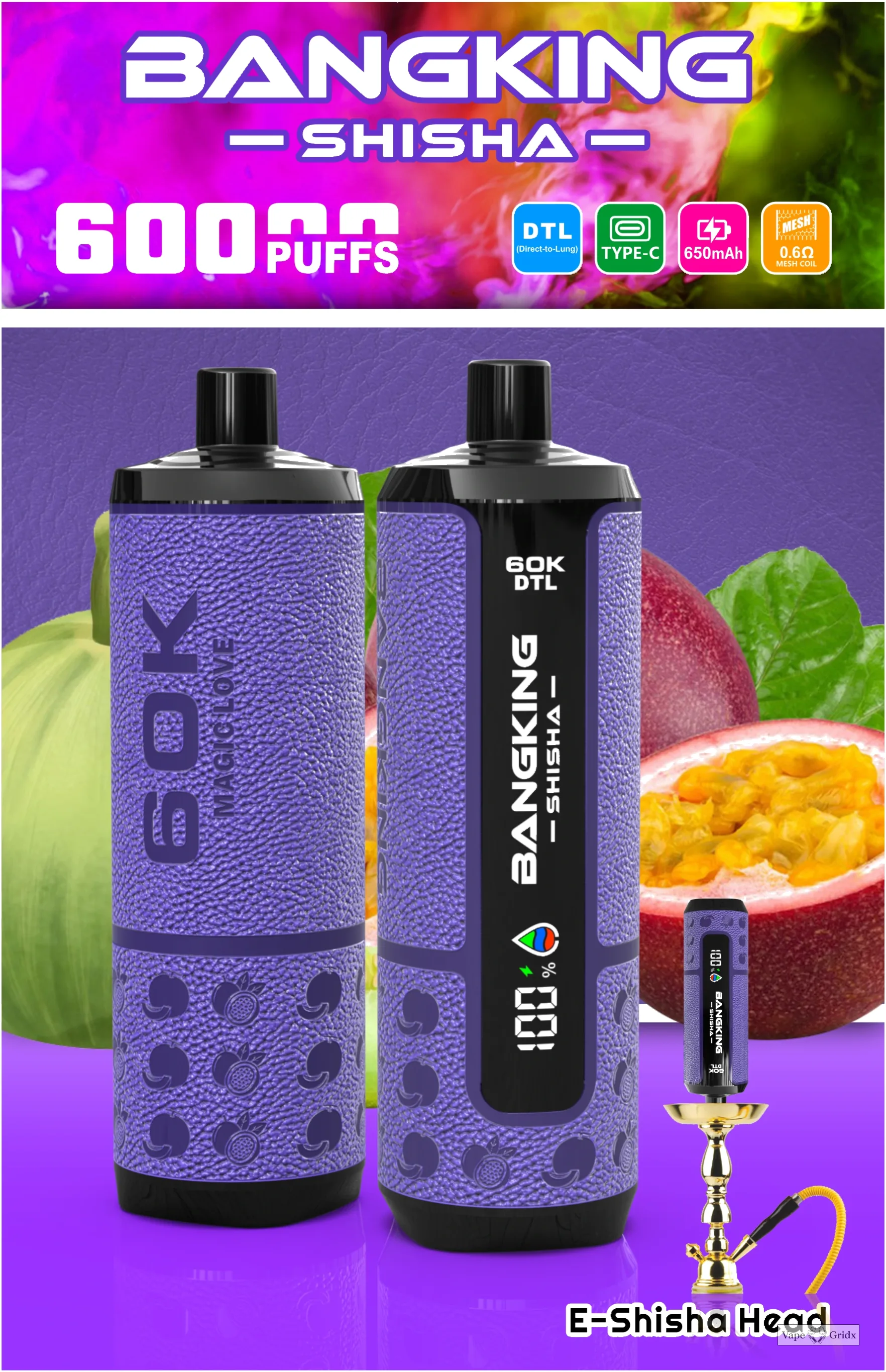 Bang King Shisha 60000 60K Trekjes Display Wegwerp vape - image 16