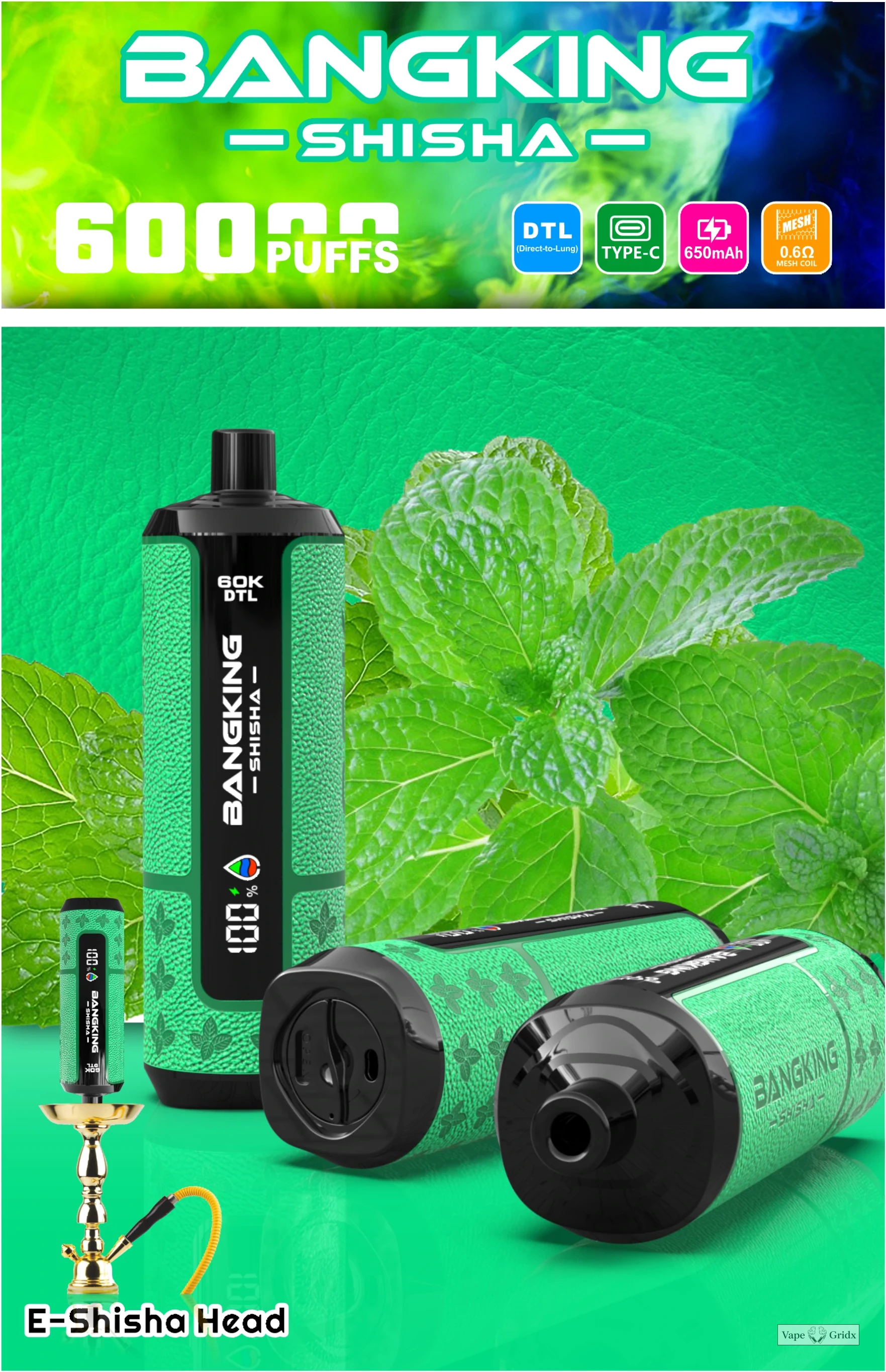 Bang King Shisha 60000 60K Trekjes Display Wegwerp vape - image 17