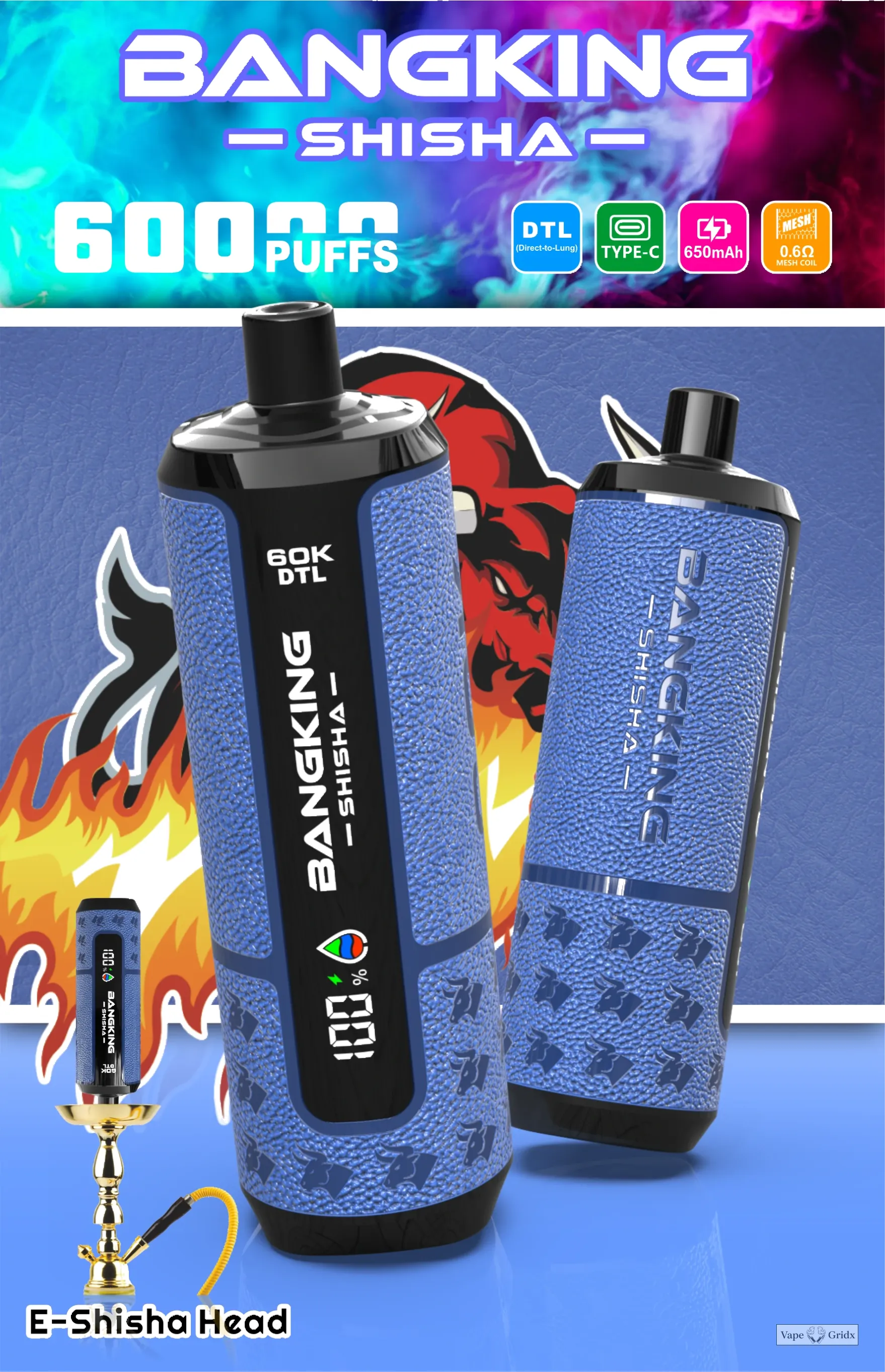 Bang King Shisha 60000 60K Trekjes Display Wegwerp vape - image 3