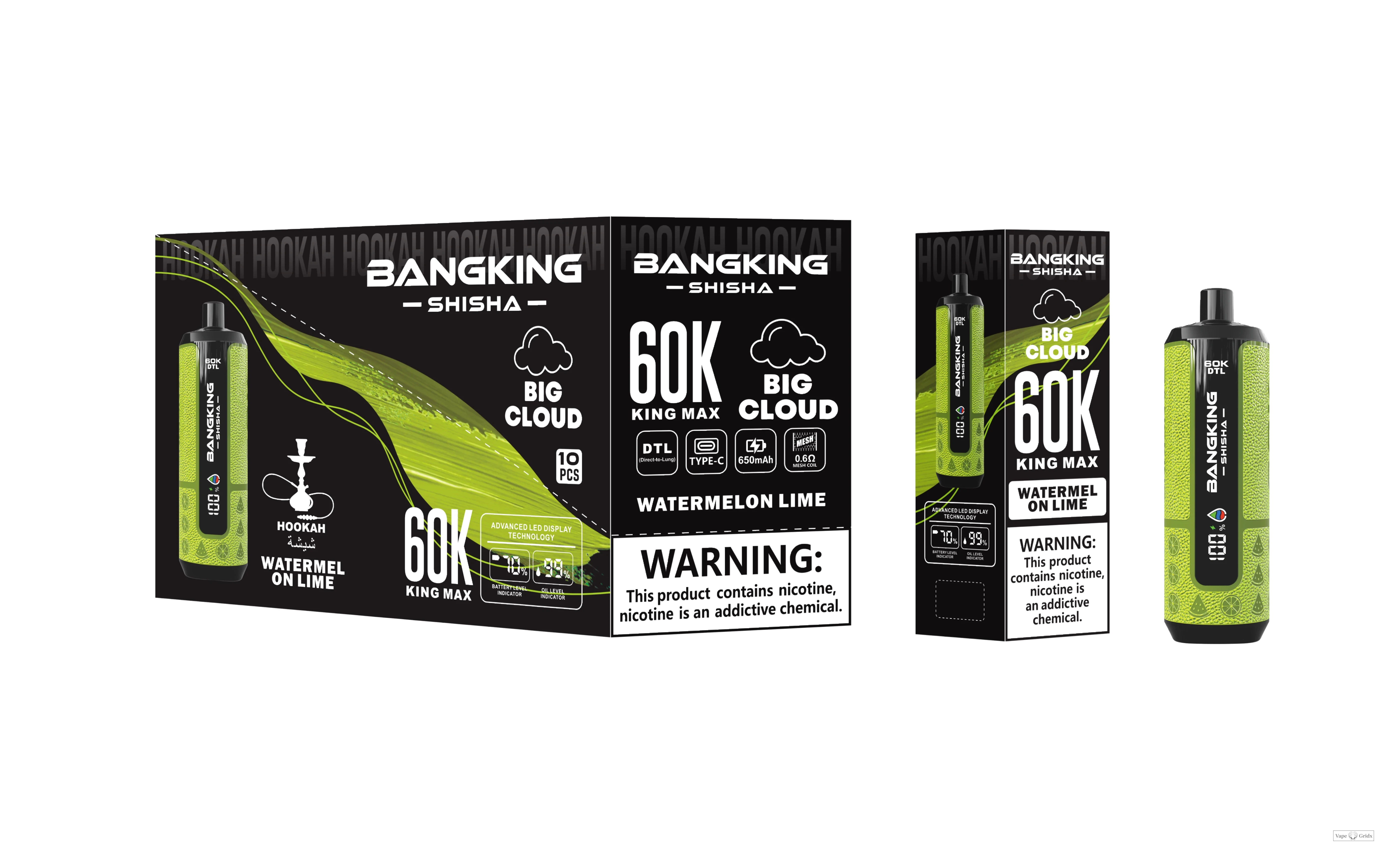 Bang King Shisha 60000 60K Trekjes Display Wegwerp vape - image 6